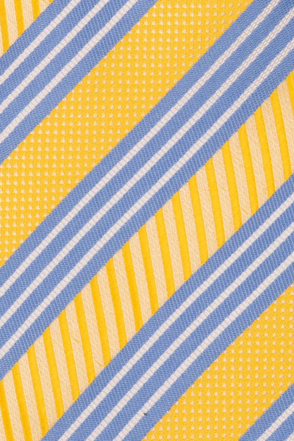 Classic Stripe Yellow Blue tie with luxurious design, ideal for weddings, office wear, and casual occasions.