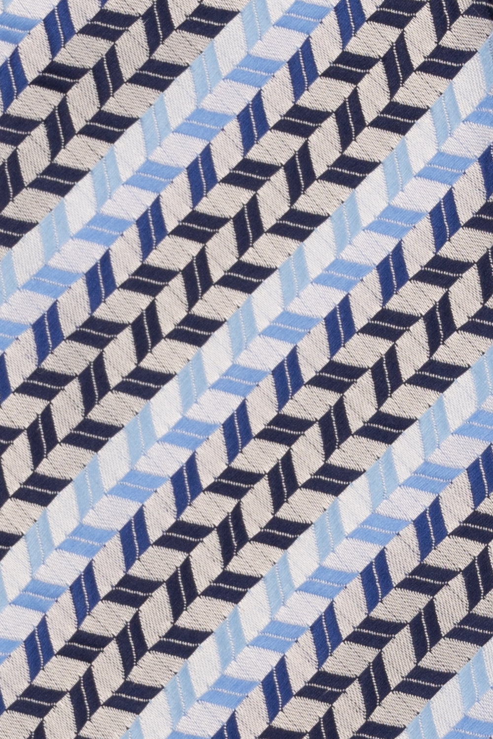 Geometric Stripes Blue Navy Black tie with intricate design, perfect for weddings, formal events, and casual wear.