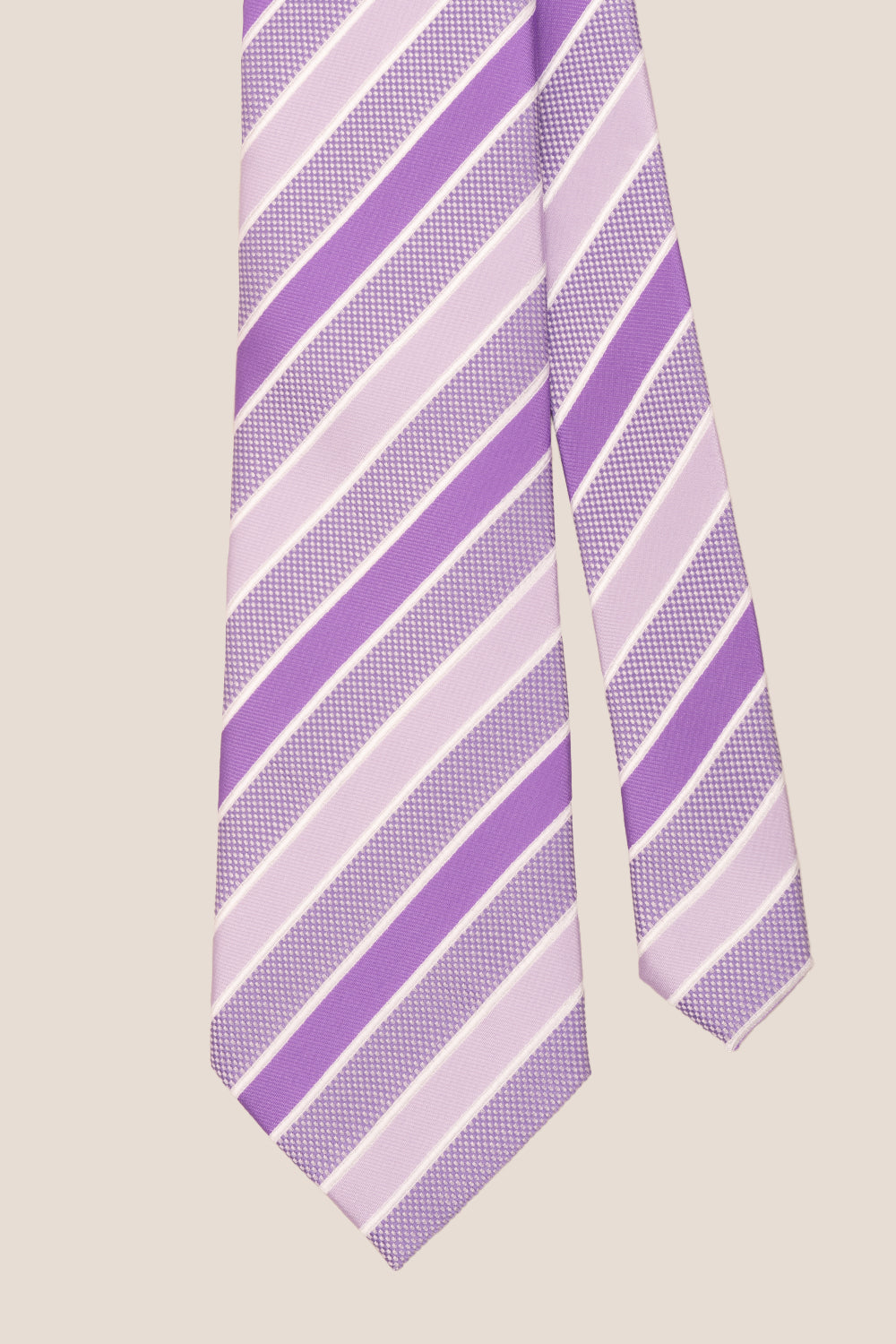 Classic Stripe Purple tie with elegant design, perfect for weddings, office wear, and casual occasions.