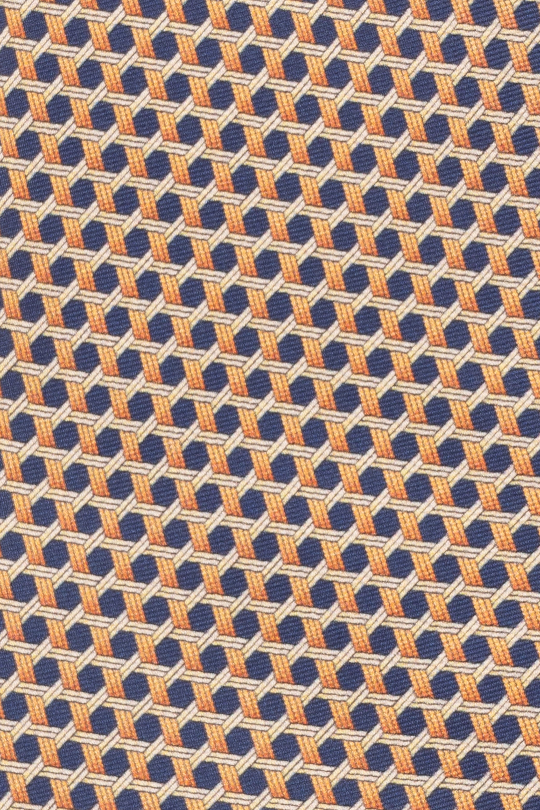 Blue Weave Print Silk Tie with high-quality silk and geometric design, ideal for formal events and special occasions.