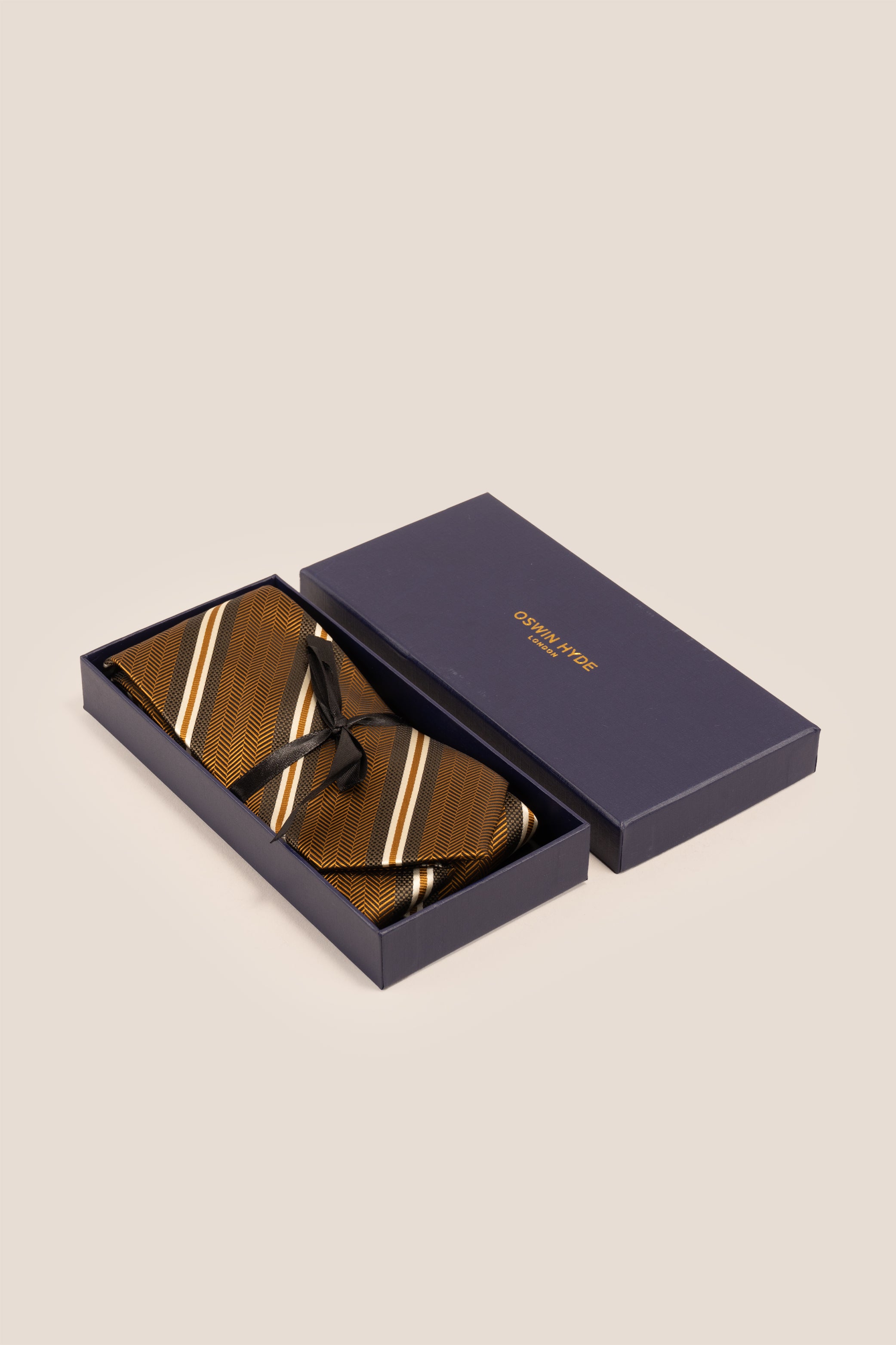 Herringbone Stripes Copper tie with classic design, perfect for weddings, office events, and formal occasions.