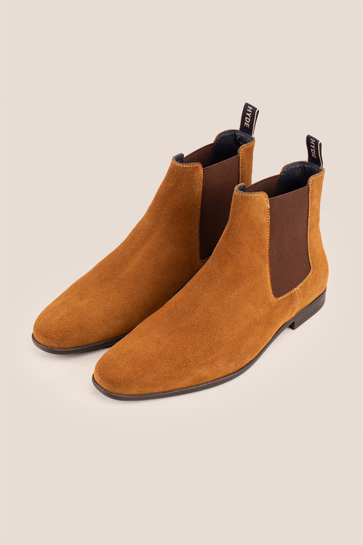 Darwin Tan Suede Chelsea boots for men featuring premium suede, sleek silhouette, and versatile style for casual and semi-formal wear
