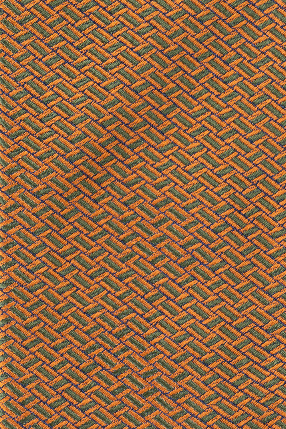 Gabe Copper/Green tie with geometric pattern, perfect for weddings and special occasions.