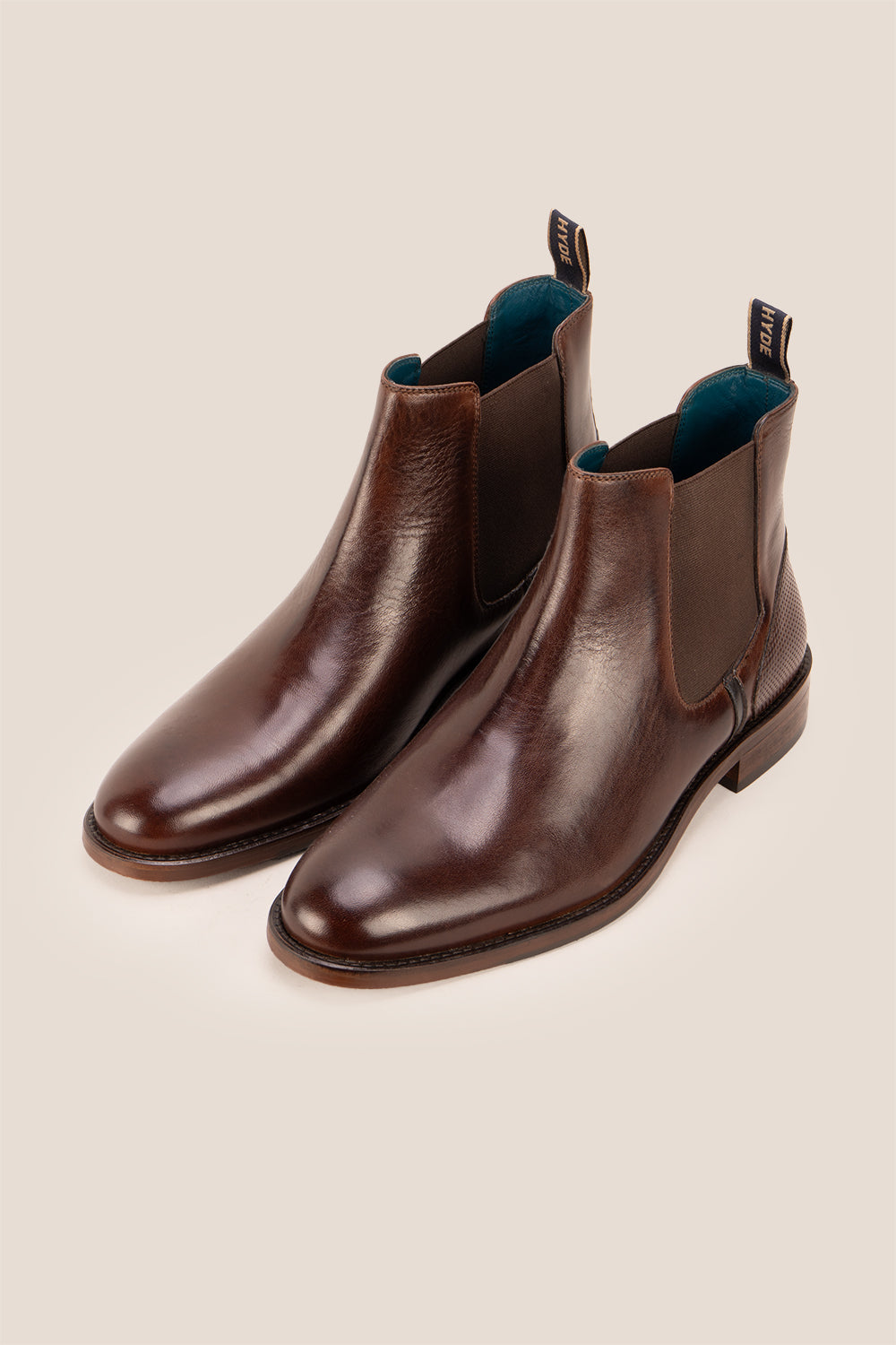 Jack Brown leather Chelsea boots for men, featuring a handmade sole that delivers enhanced durability and comfort