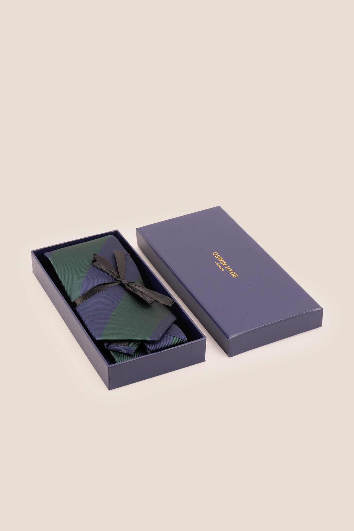 Green Navy Stripes tie for men, designed to bring a fresh and sophisticated touch to your wardrobe. Featuring bold green and navy stripes