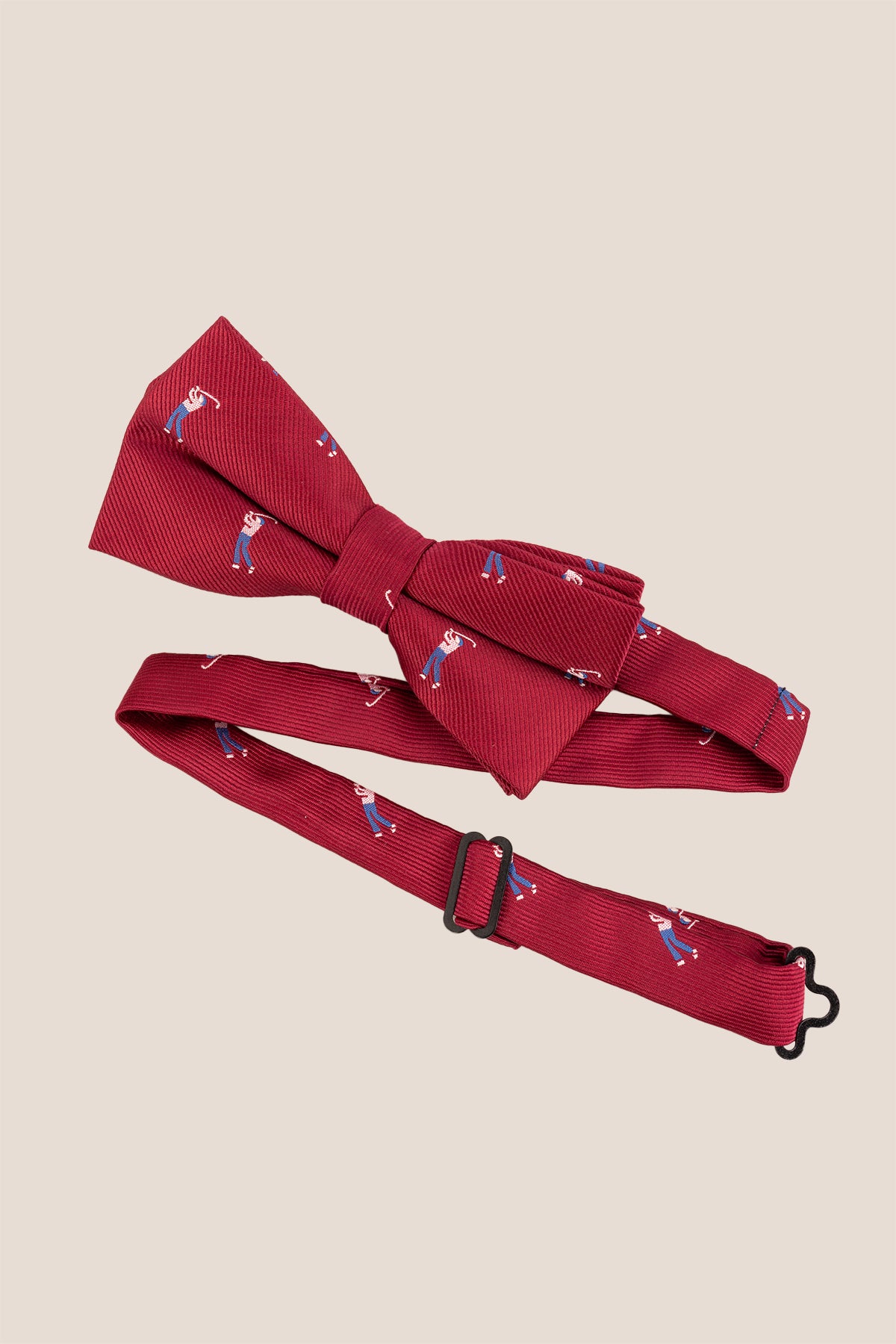 Red Golf Bowtie, designed for men who want to add a lively splash of colour to their wardrobe, made from high quality materials.