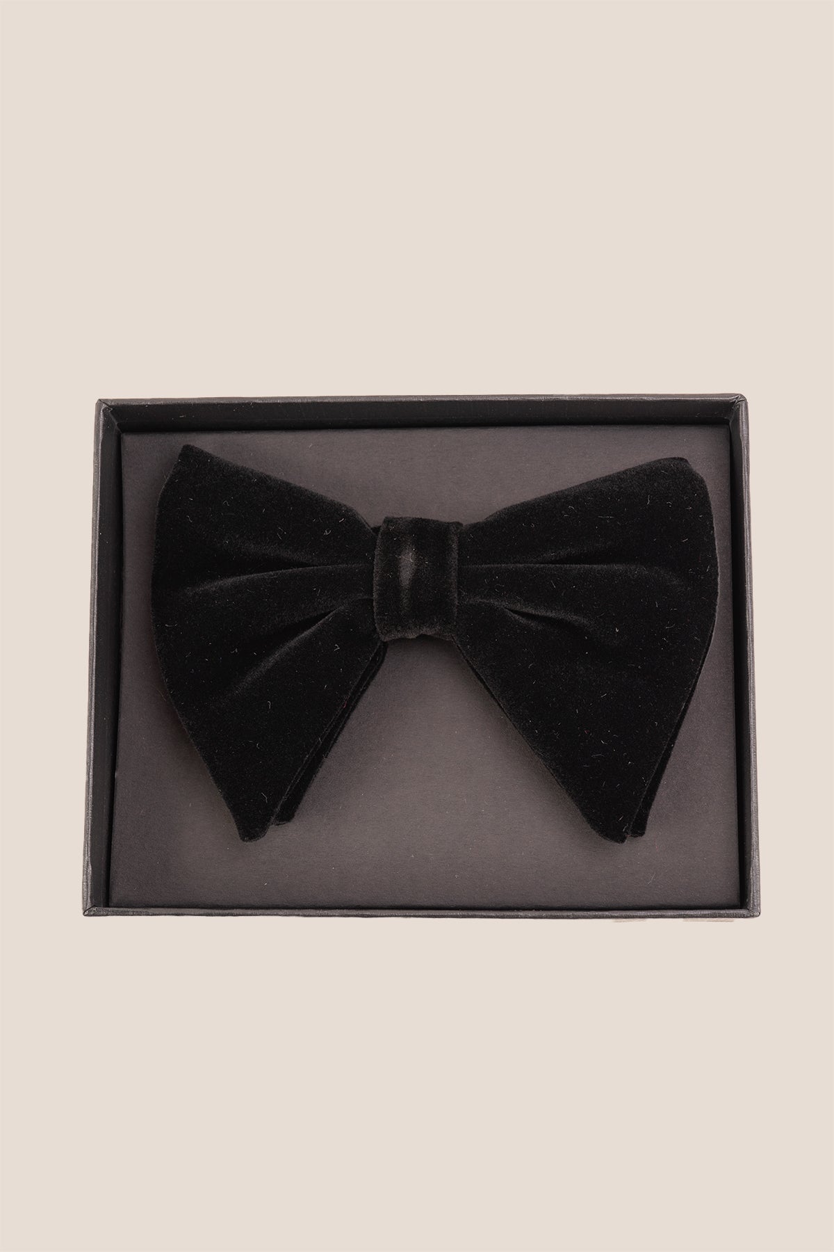 Velvet Bond Black bow tie for men, designed with premium velvet for a luxurious feel and refined look