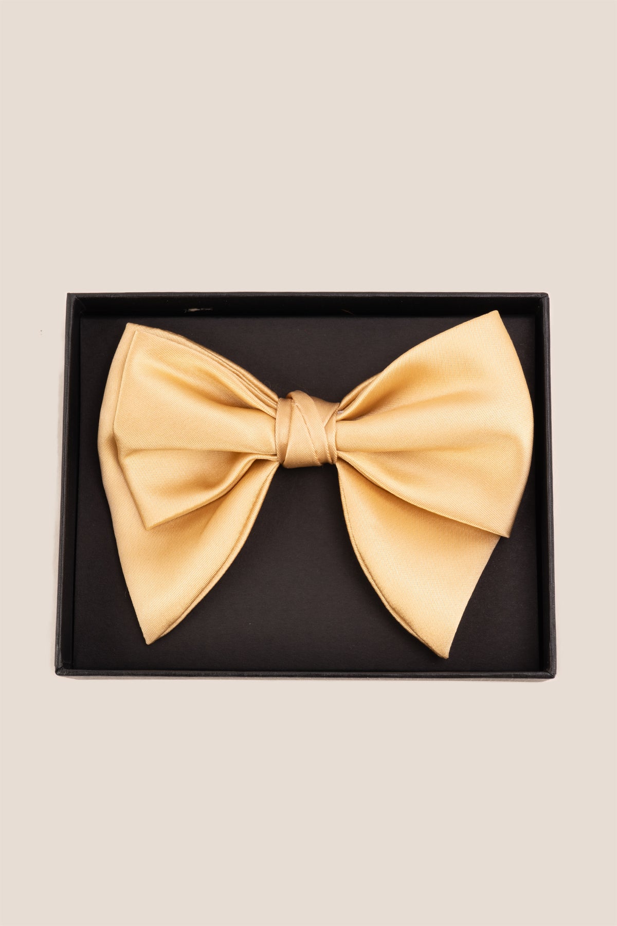 Champagne Retro Bow Tie for men, crafted from soft velvet with a rich texture and vintage-inspired design, perfect for refined formal and elegant occasions.