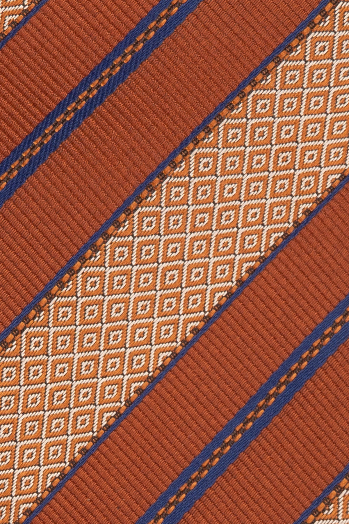 Vintage Bronze Stripes ties for men, designed with timeless elegance and style. The rich bronze stripes create a striking contrast.
