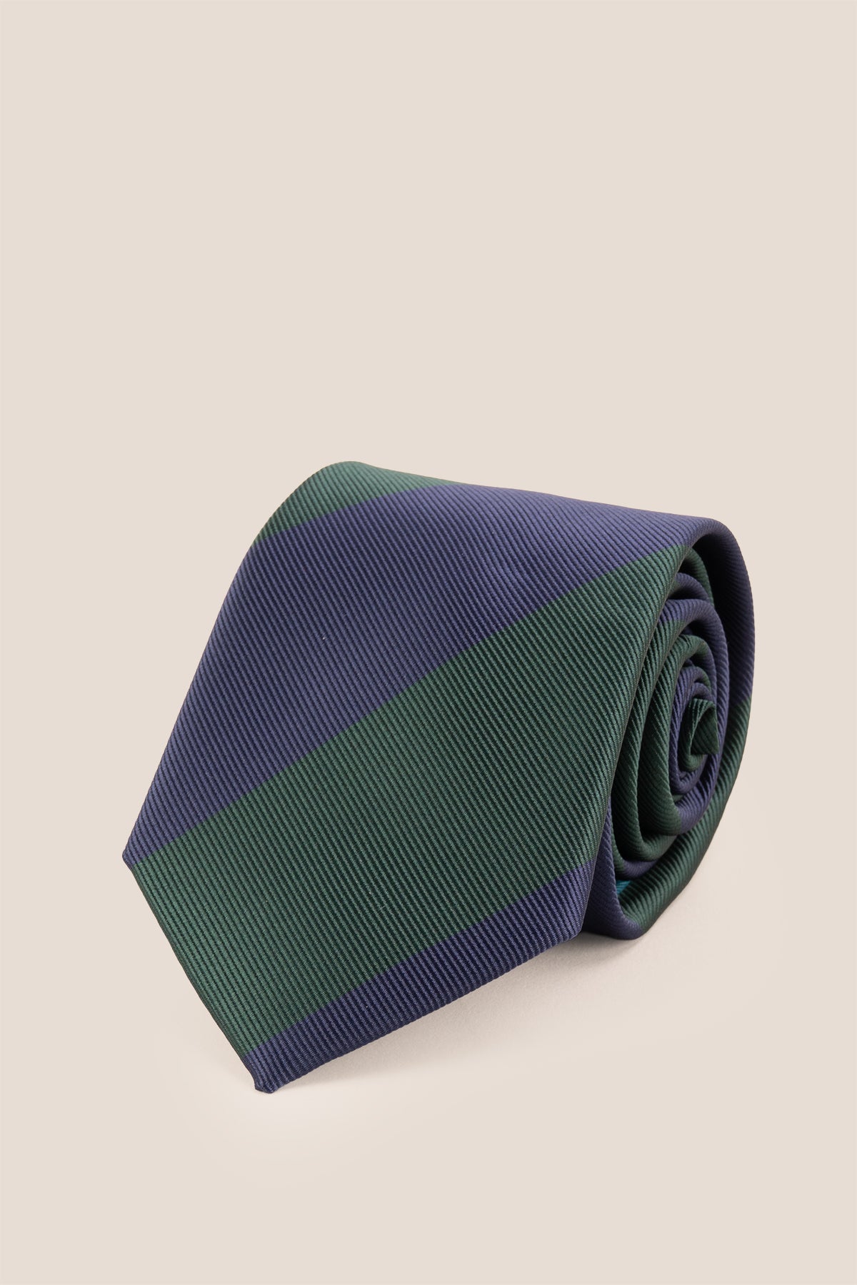 Green Navy Stripes tie for men, designed to bring a fresh and sophisticated touch to your wardrobe. Featuring bold green and navy stripes