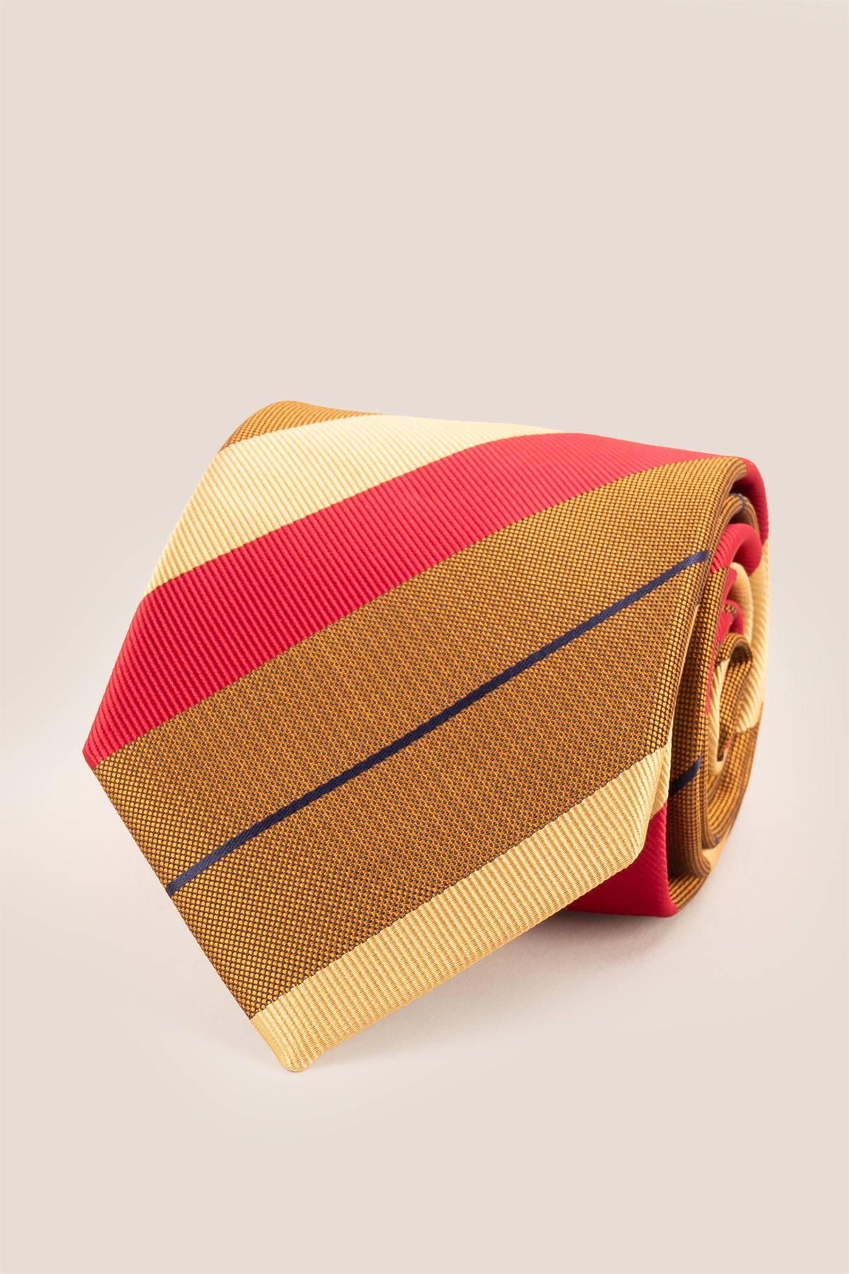 Red And Gold Stripes ties for men. Crafted from premium materials, these ties add a refined touch to any outfit