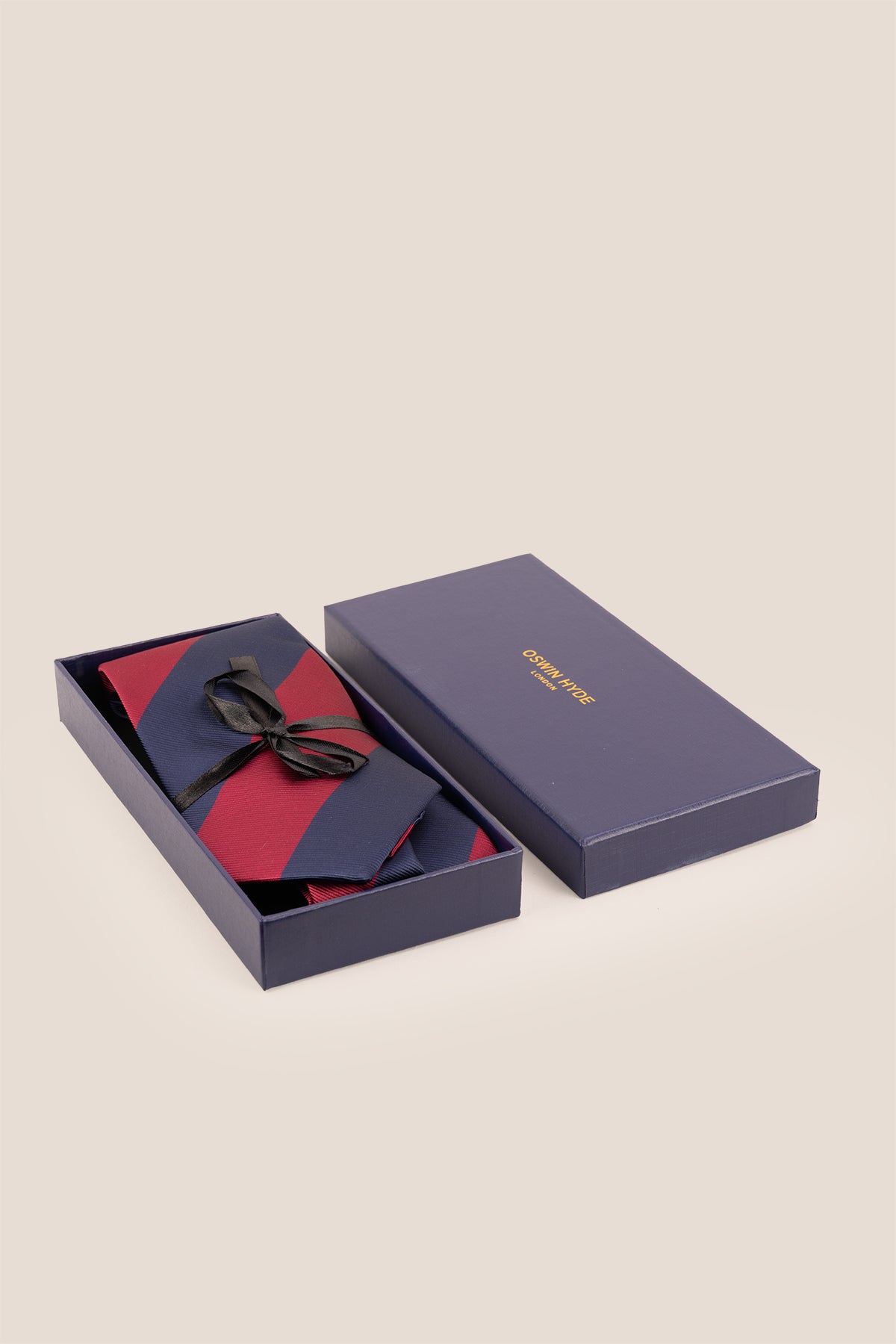 Red Navy Stripes tie for men, designed to add a bold and elegant touch to your wardrobe. Featuring striking red and navy stripes made from high quality materials.