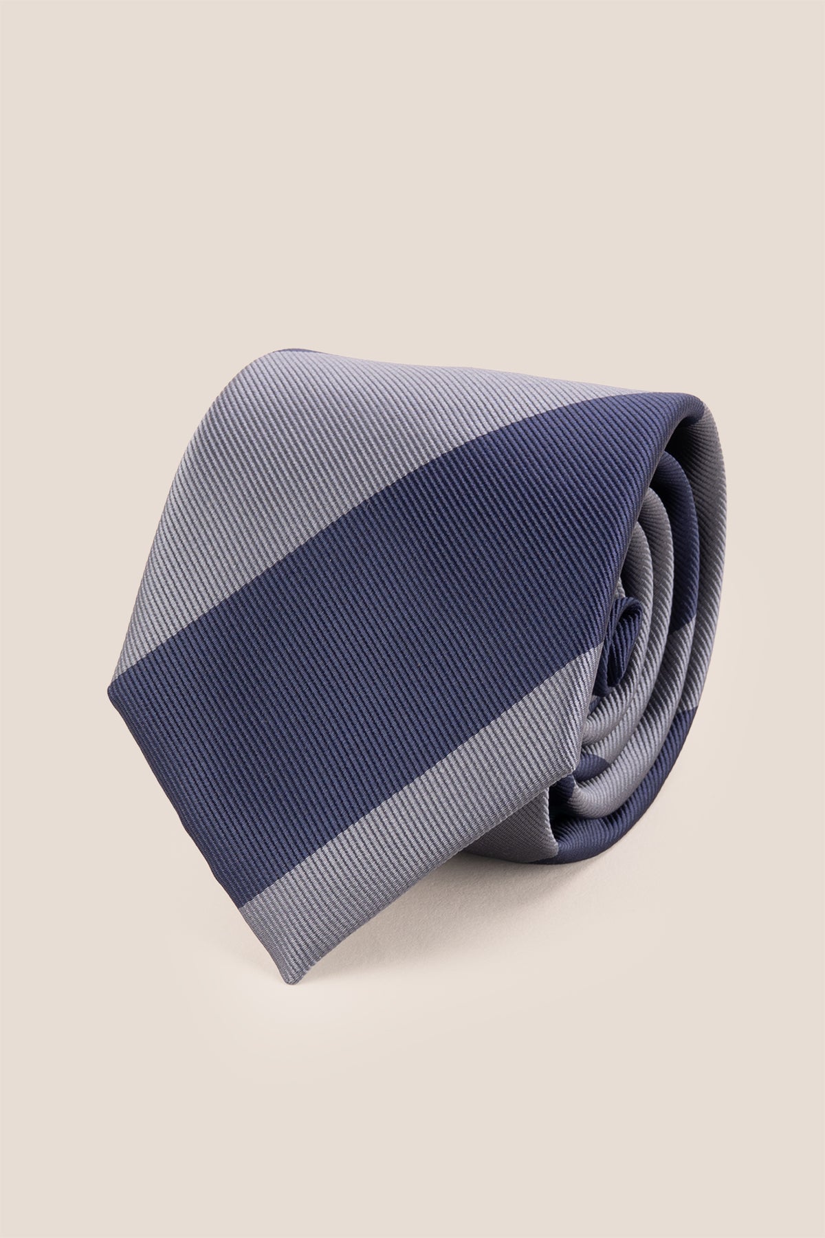 Blue Navy Stripes tie for men featuring a classic blend of blue and navy stripes, crafted from high-quality materials for a stylish and versatile formal or semi-formal look.