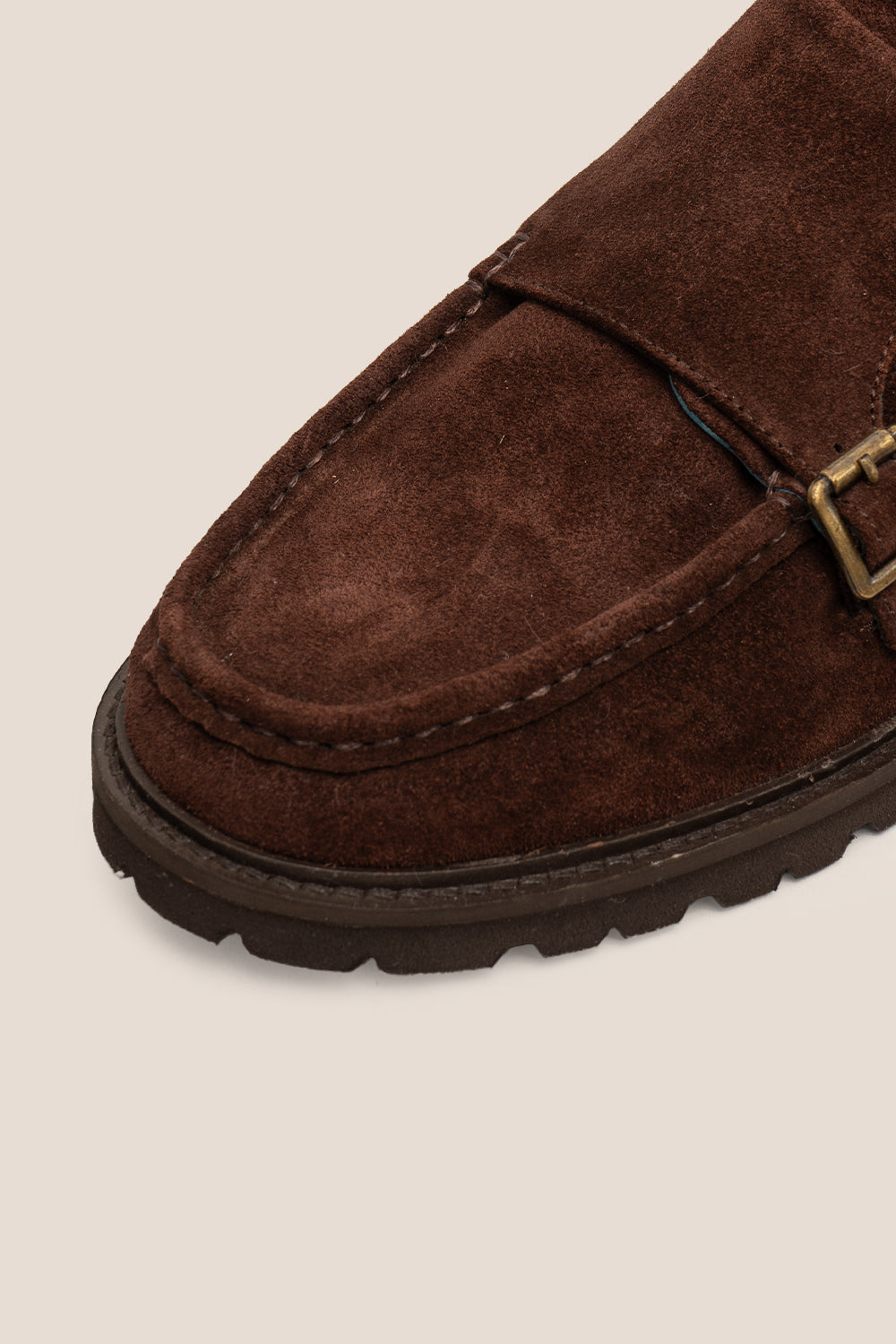 Ethan Brown suede monk strap shoes for men featuring premium suede leather and classic monk strap design, ideal for formal and smart casual wear.