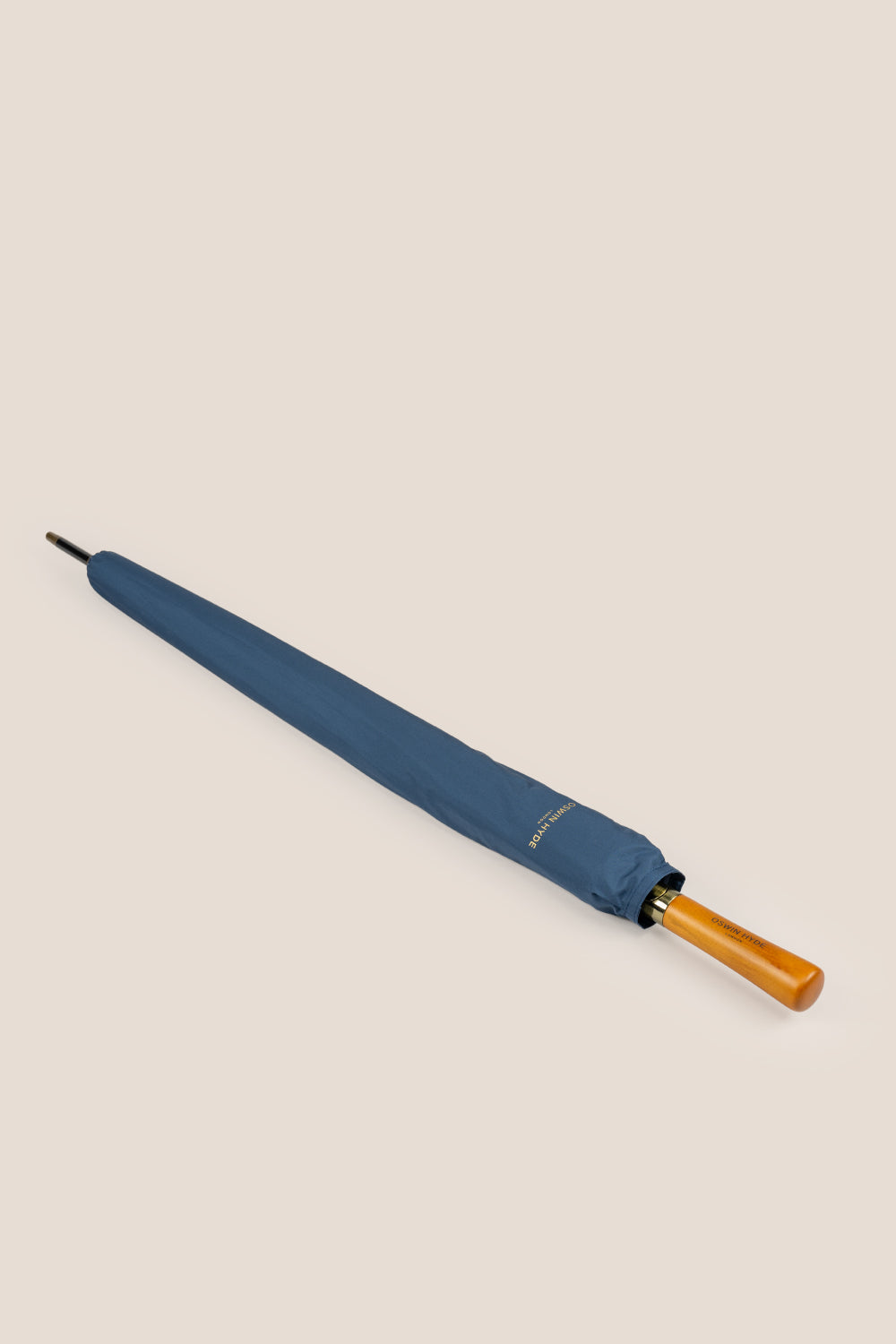 Ivan Blue Straight Handle Long Umbrella | Oswin Hyde.