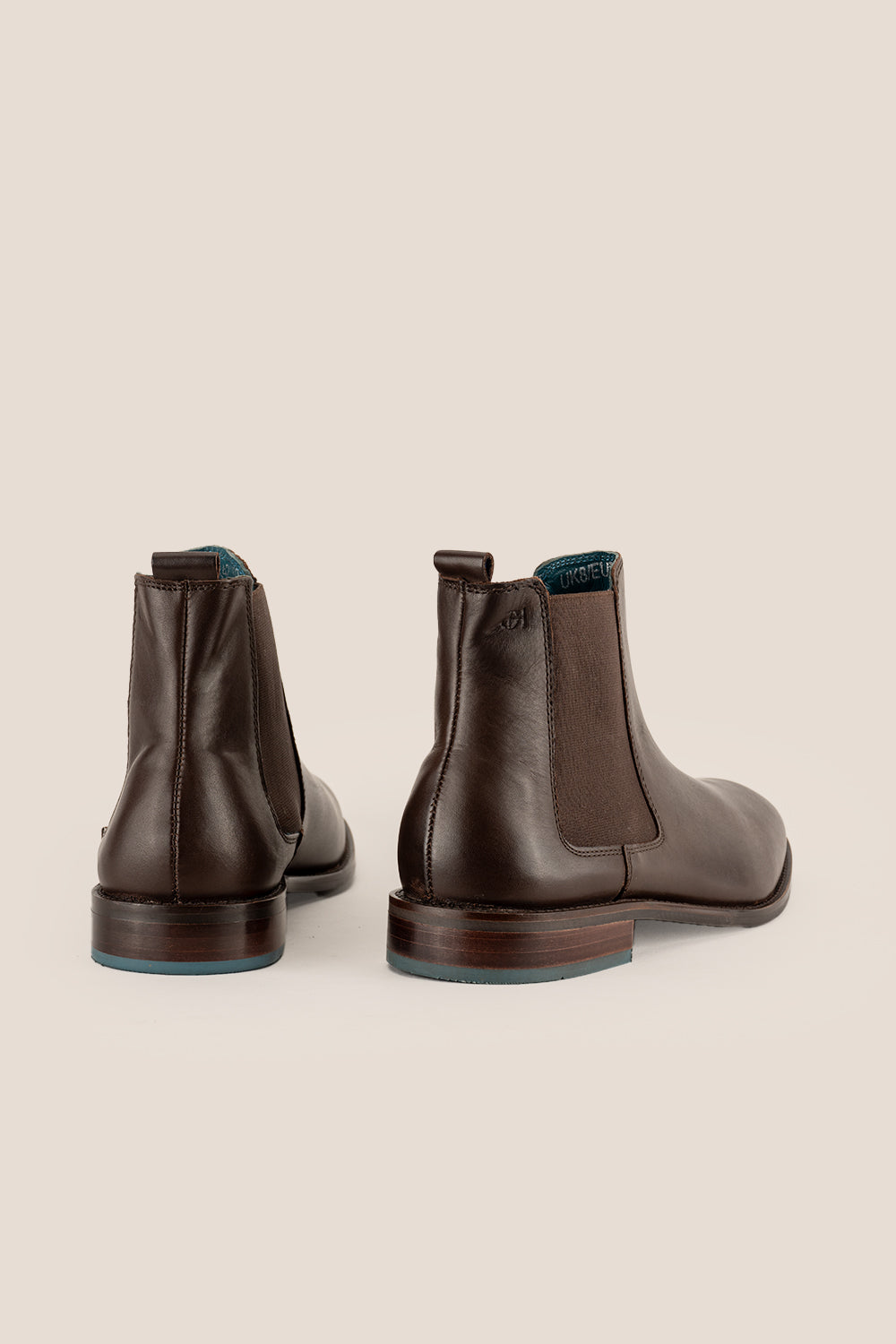 Dennis brown genuine leather Chelsea boots for men by Oswin Hyde – luxury slip-on boots with elegant profile, elastic sides, and timeless styling.