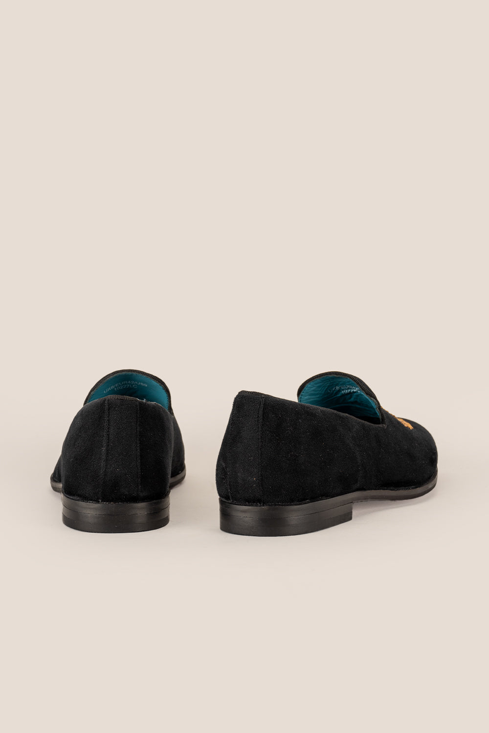 Archer Black velvet slip-on loafers for men featuring plush velvet material and elegant design, ideal for formal and smart casual occasions.