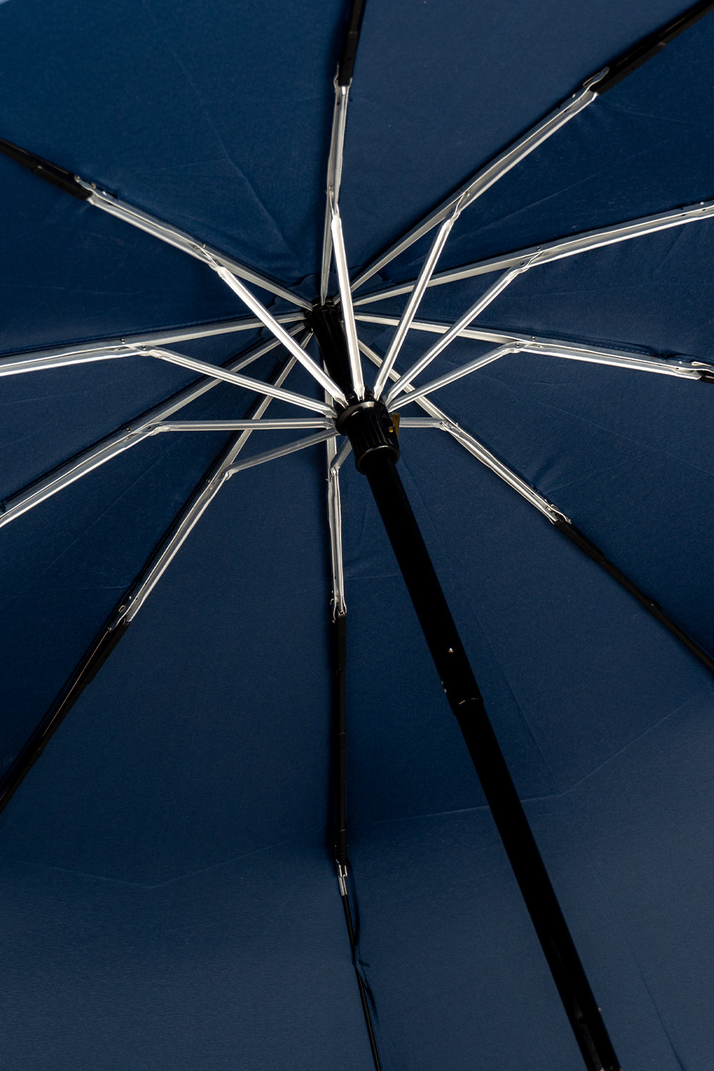 Paul Navy windproof compact travel umbrella featuring a folding design and comfortable grip for stylish, secure protection against the elements.
