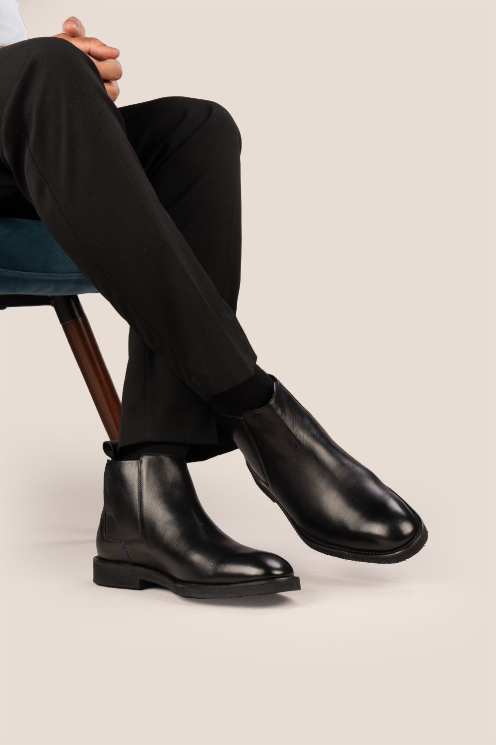 Christopher Black Chelsea boots for men crafted from premium leather with handmade soles, combining luxury, sophistication, and refined style for formal and office wear.