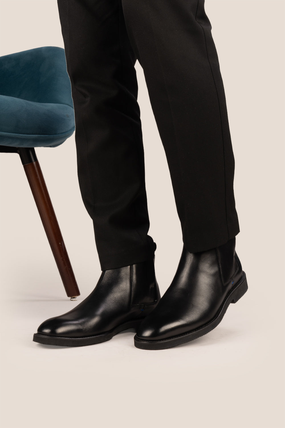 Christopher Black Chelsea boots for men crafted from premium leather with handmade soles, combining luxury, sophistication, and refined style for formal and office wear.