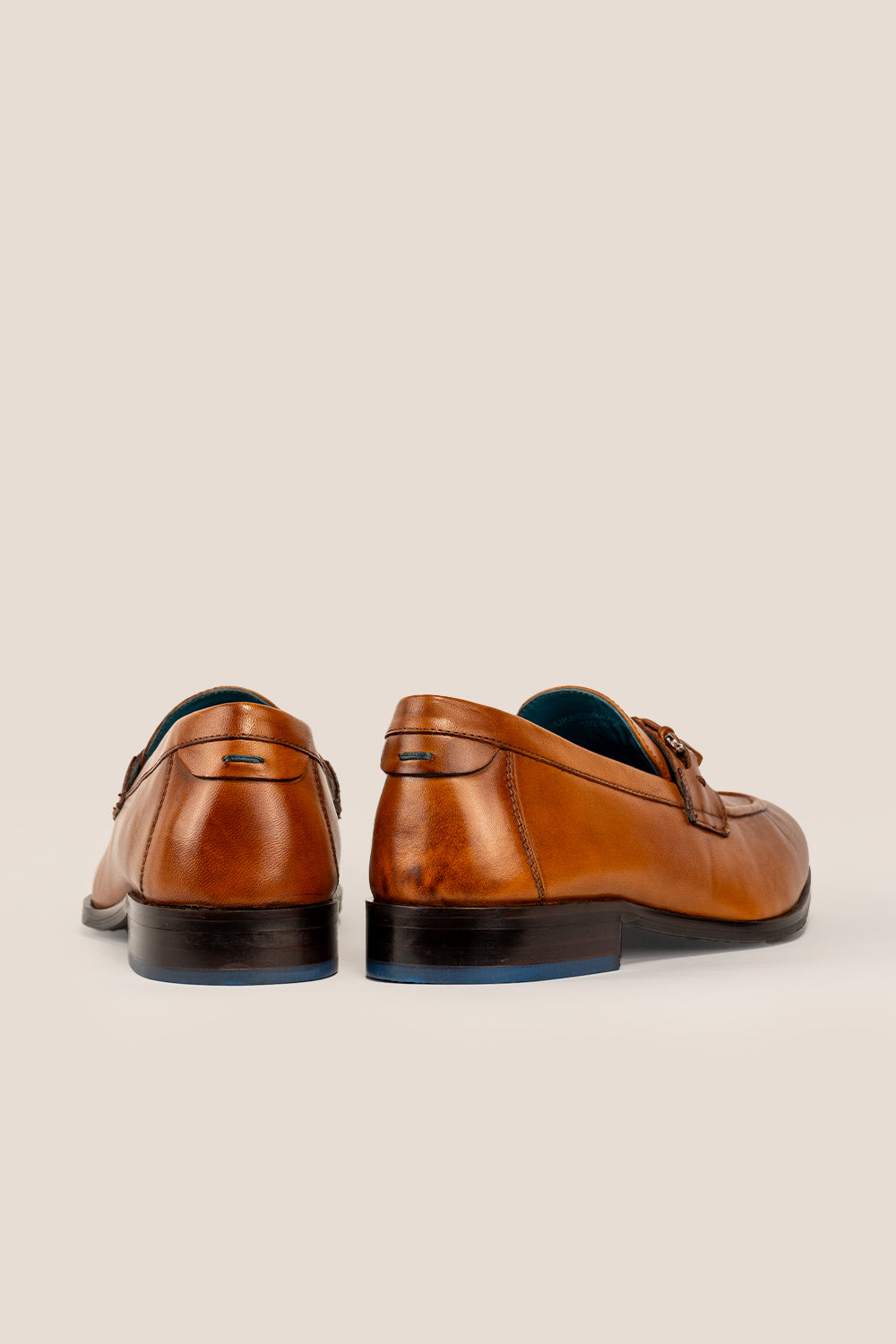 Emmet Tan men’s leather loafers featuring premium tan leather with tassel trim, ideal for formal and smart casual wear.