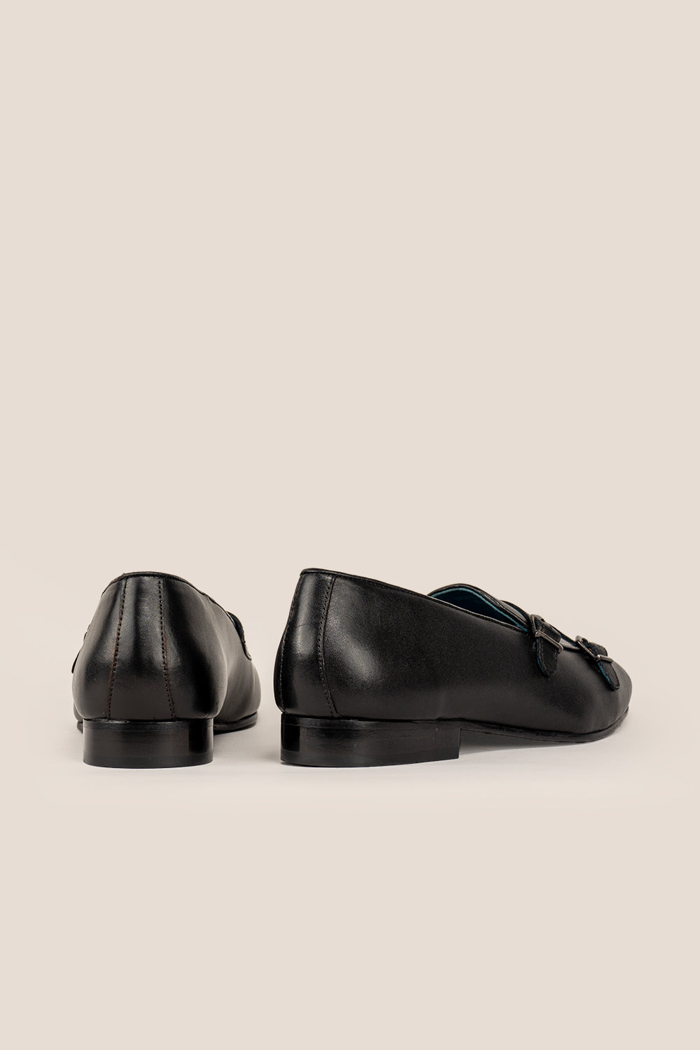 Clifford Black monk leather loafer for men, crafted from premium leather with a classic monk strap, perfect for formal and smart casual occasions.