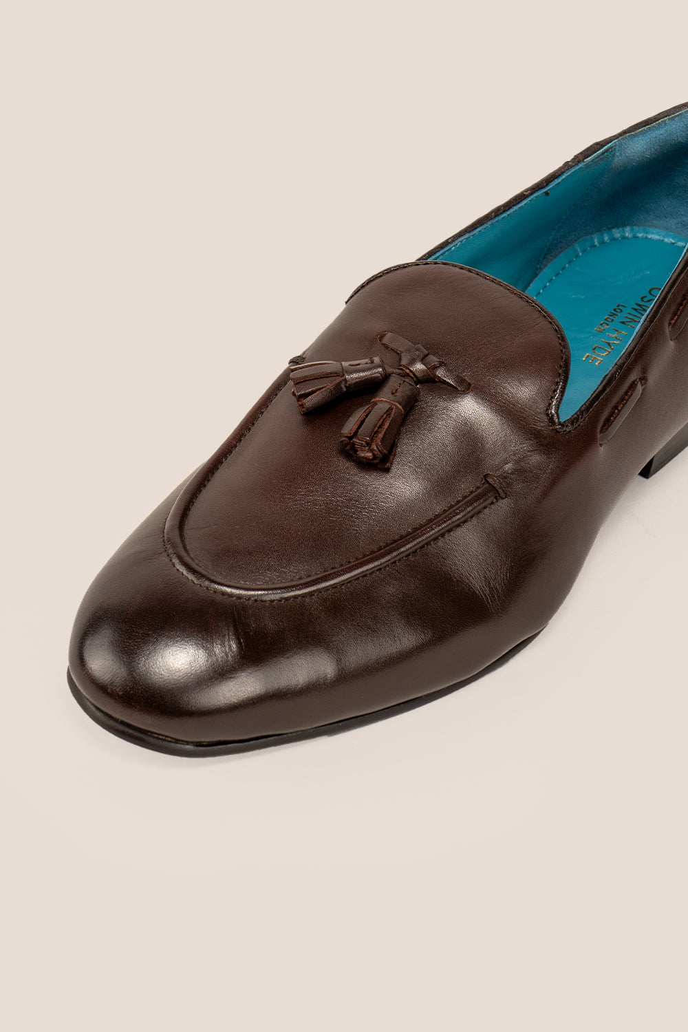 Alvin Brown leather tassel loafers for men, crafted from premium leather with classic tassel detail, ideal for formal and smart casual occasions.