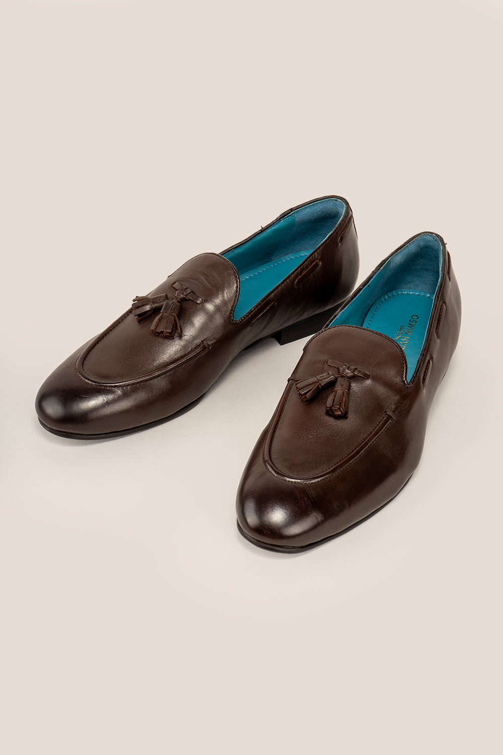 Alvin Brown leather tassel loafers for men, crafted from premium leather with classic tassel detail, ideal for formal and smart casual occasions.