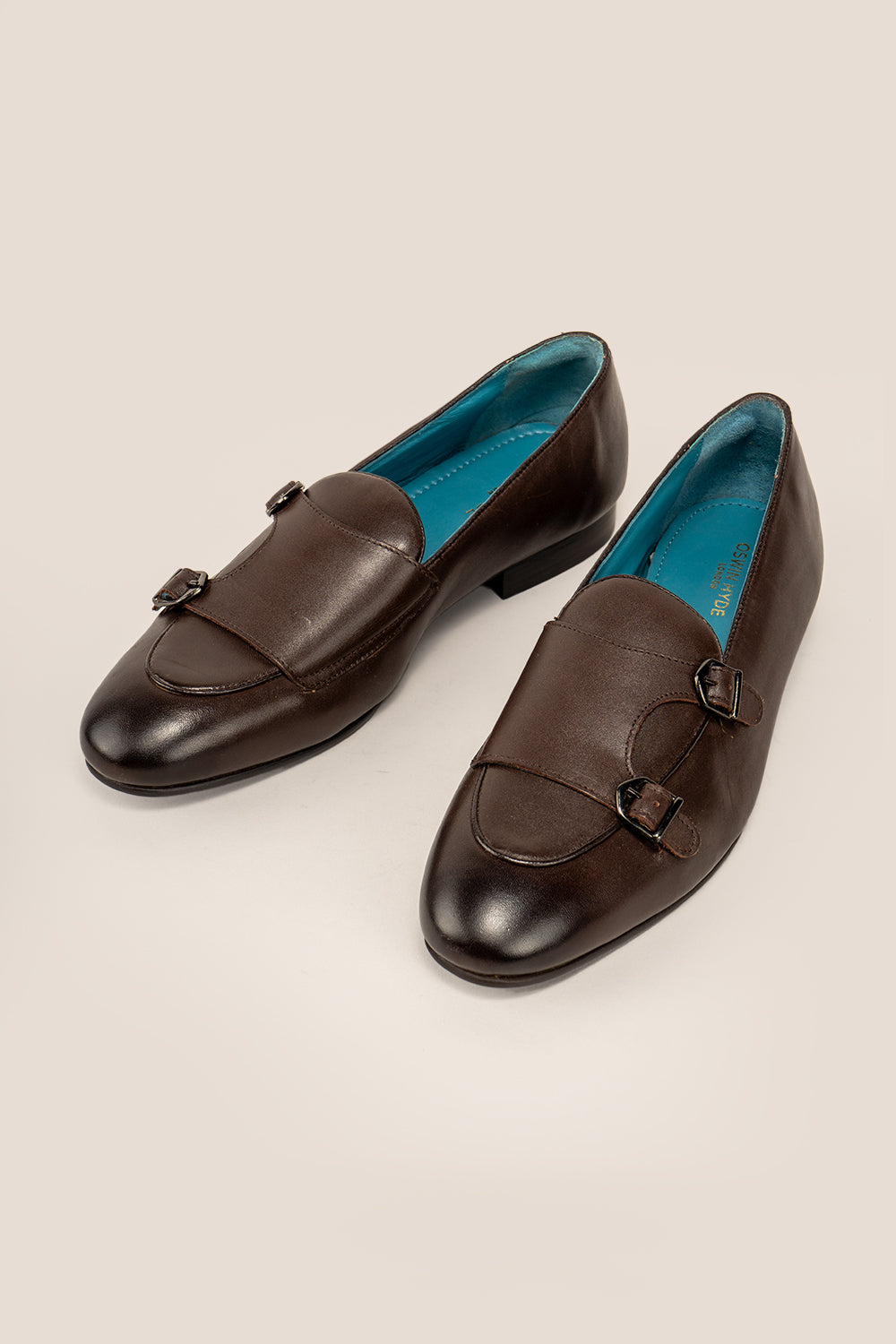 Clifford Brown monk leather loafer for men featuring premium brown leather and classic monk strap design, ideal for smart and formal wear.