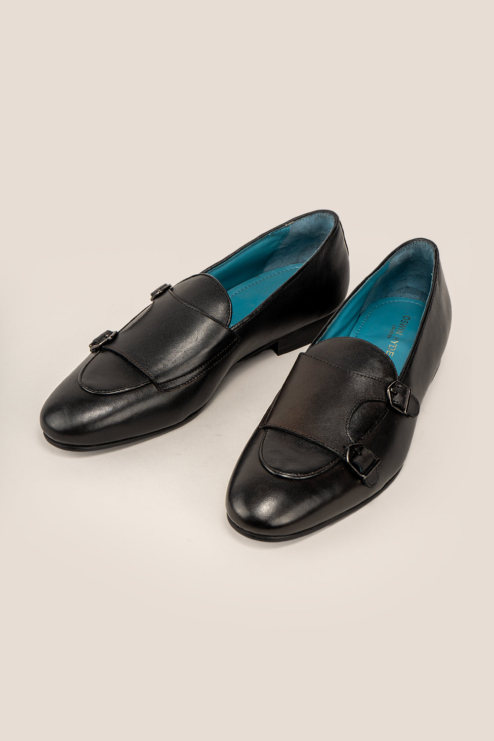 Clifford Black monk leather loafer for men, crafted from premium leather with a classic monk strap, perfect for formal and smart casual occasions.