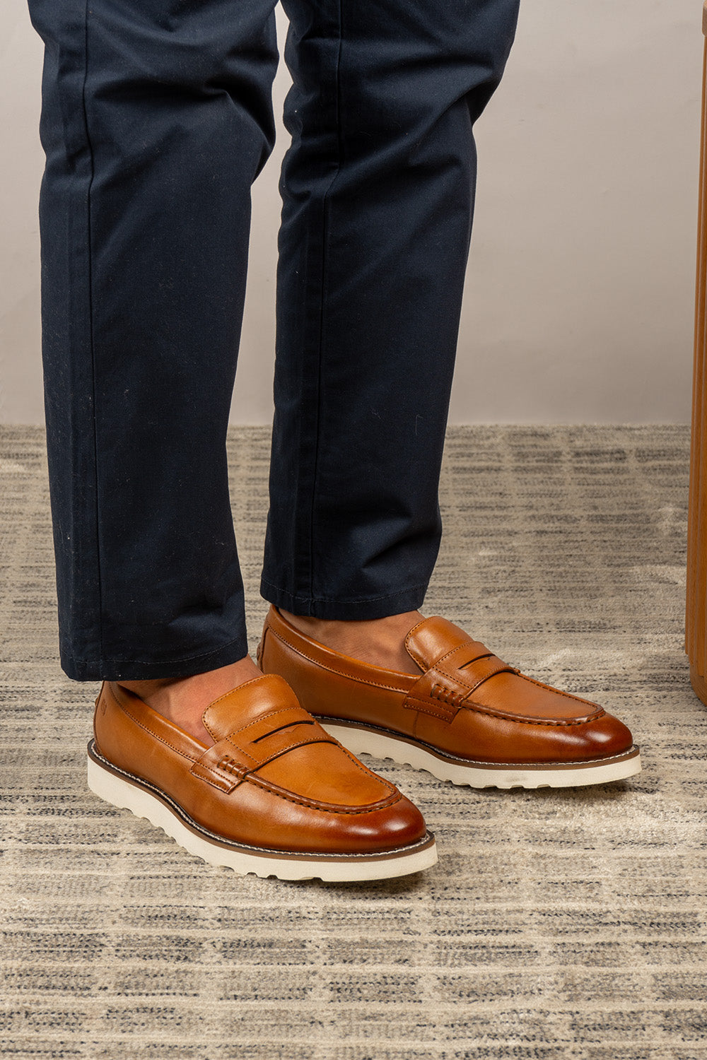 Bryan Tan leather loafers for men made with premium leather, ideal for smart casual and formal wear.