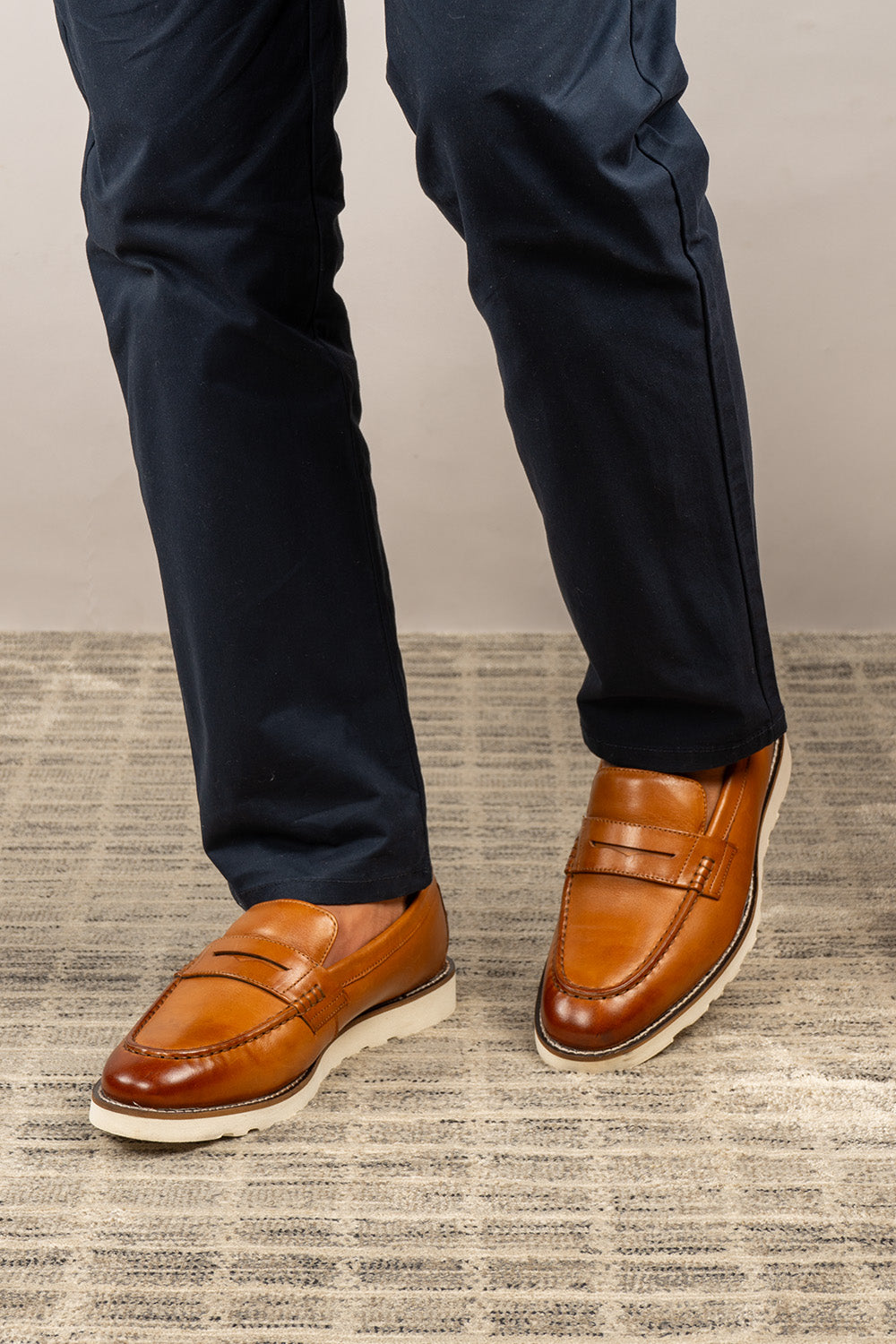 Bryan Tan leather loafers for men made with premium leather, ideal for smart casual and formal wear.