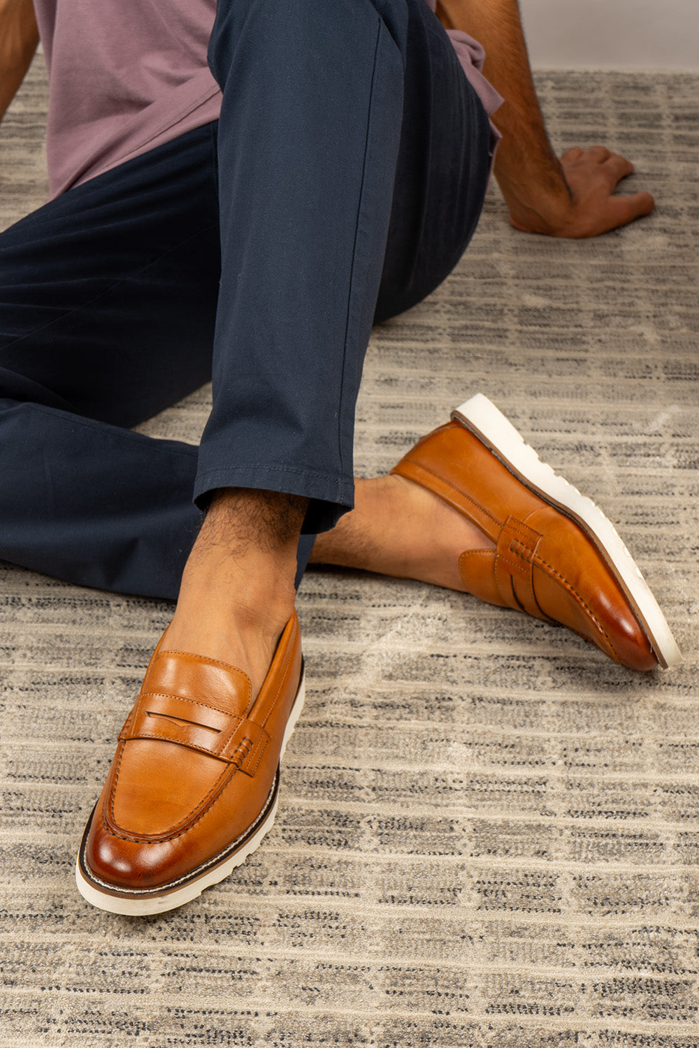 Bryan Tan leather loafers for men made with premium leather, ideal for smart casual and formal wear.