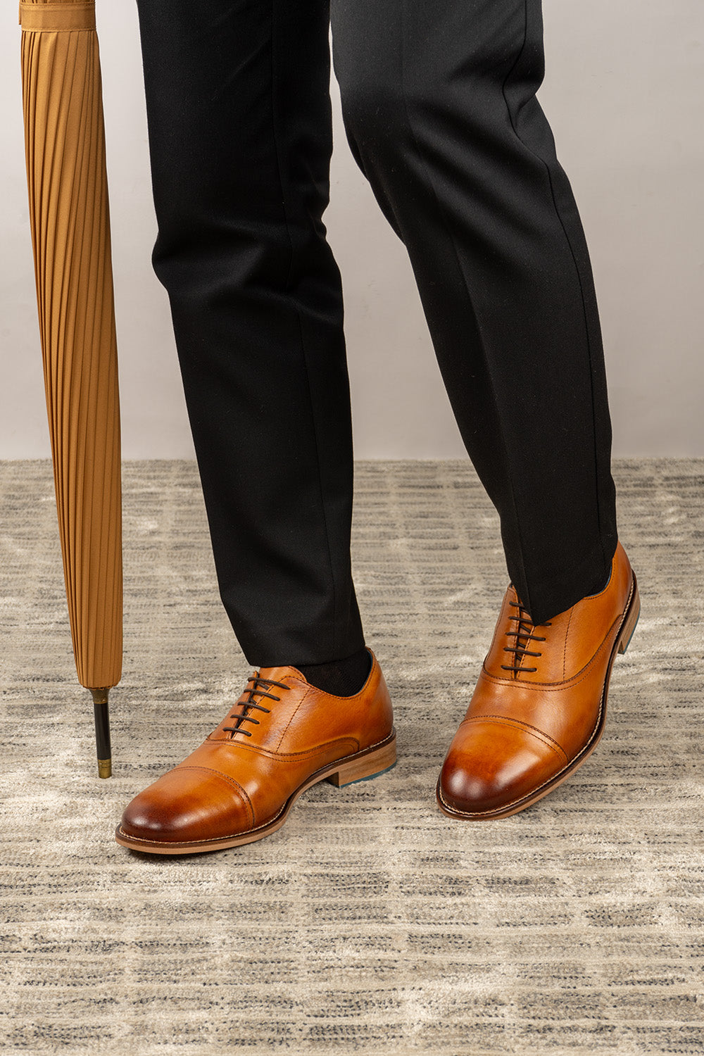William tobacco tan leather men's shoes, handcrafted with premium leather and classic design, ideal for smart-casual and formal occasions.