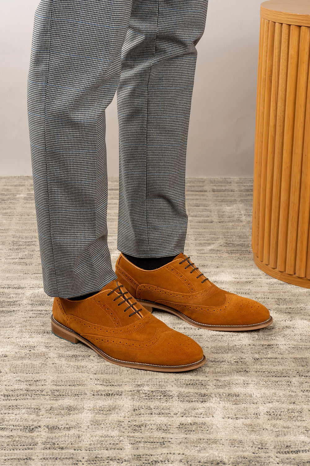 Winston Tobacco Suede Brogue Shoes Oswin Hyde