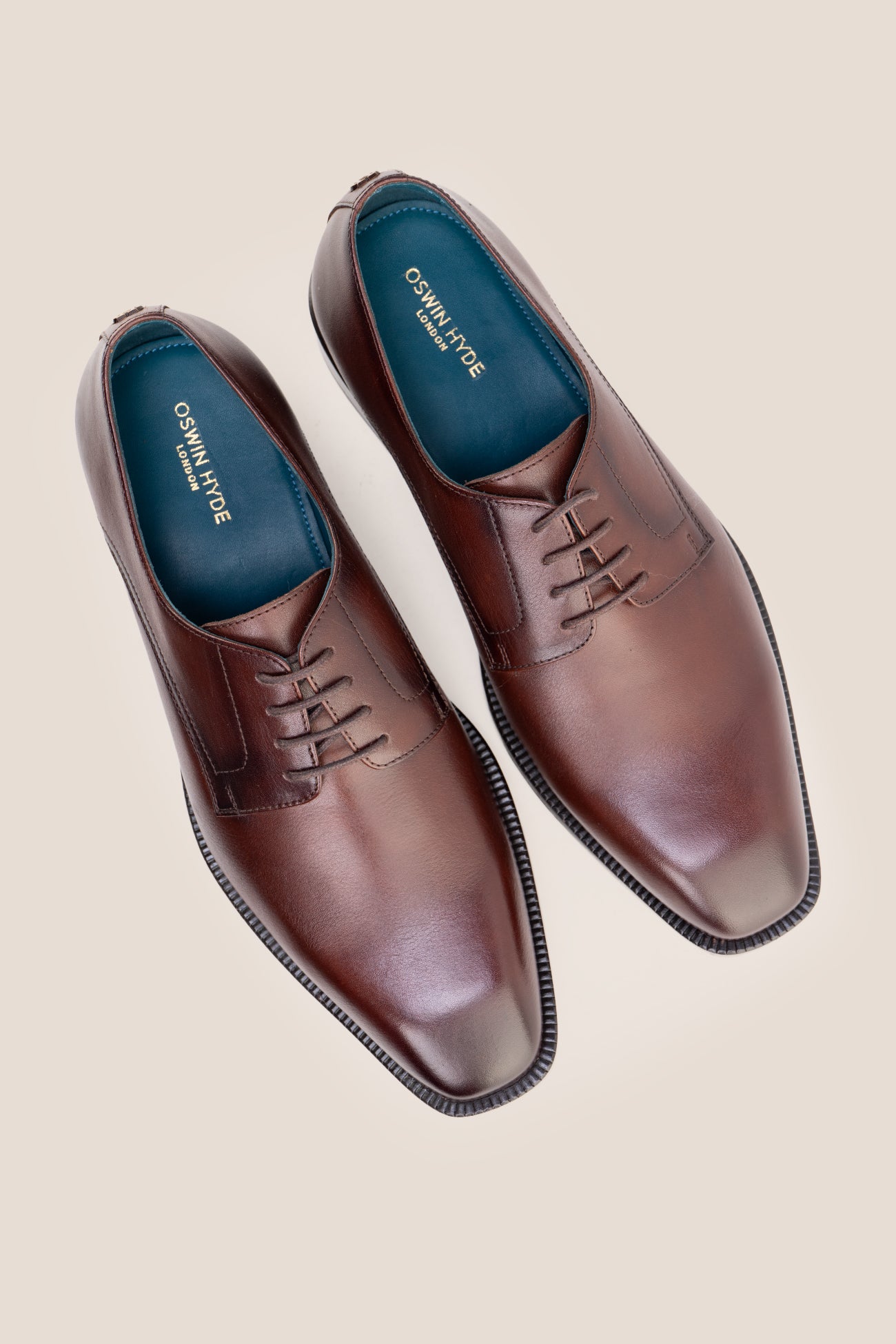 Oswin Hyde's Malcolm brown leather Derby shoe for formal and casual occasions