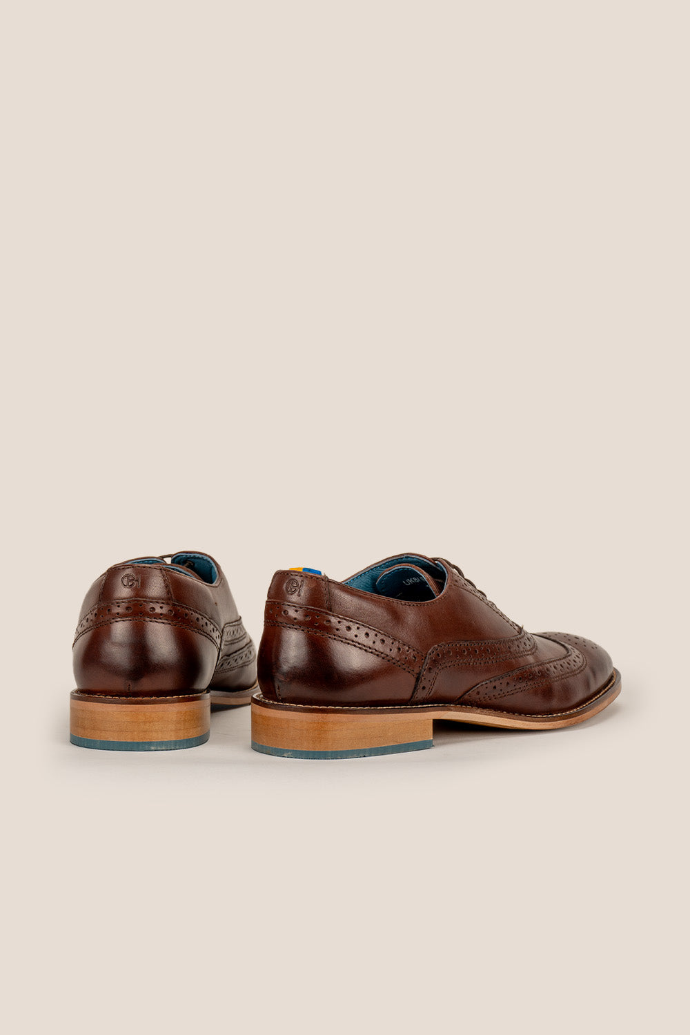 Winston Brown men’s Oxford brogue leather shoes featuring premium brown leather and classic brogue detailing for formal and smart wear.