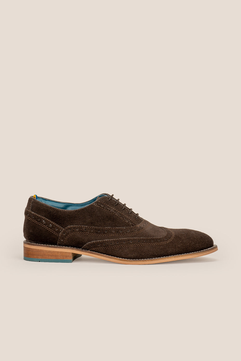 Winston Brown suede Oxford brogue men's shoes featuring classic design and premium leather for sophisticated formal and smart casual wear.