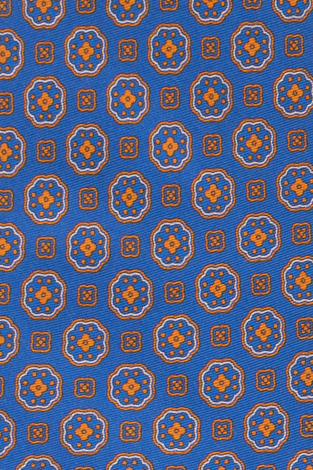 Vintage Navy Block Print Silk Tie with premium silk and stylish design, perfect for weddings and formal events.