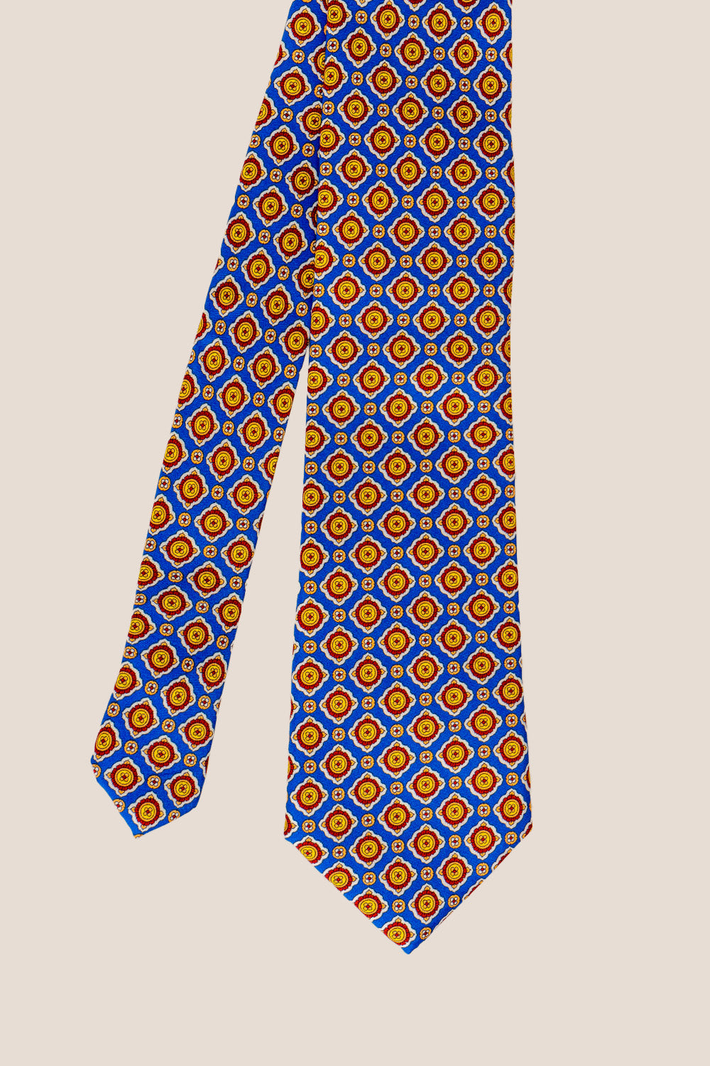 Yellow Geometric Pattern Silk Tie with modern design, perfect for weddings, work, and smart occasions.