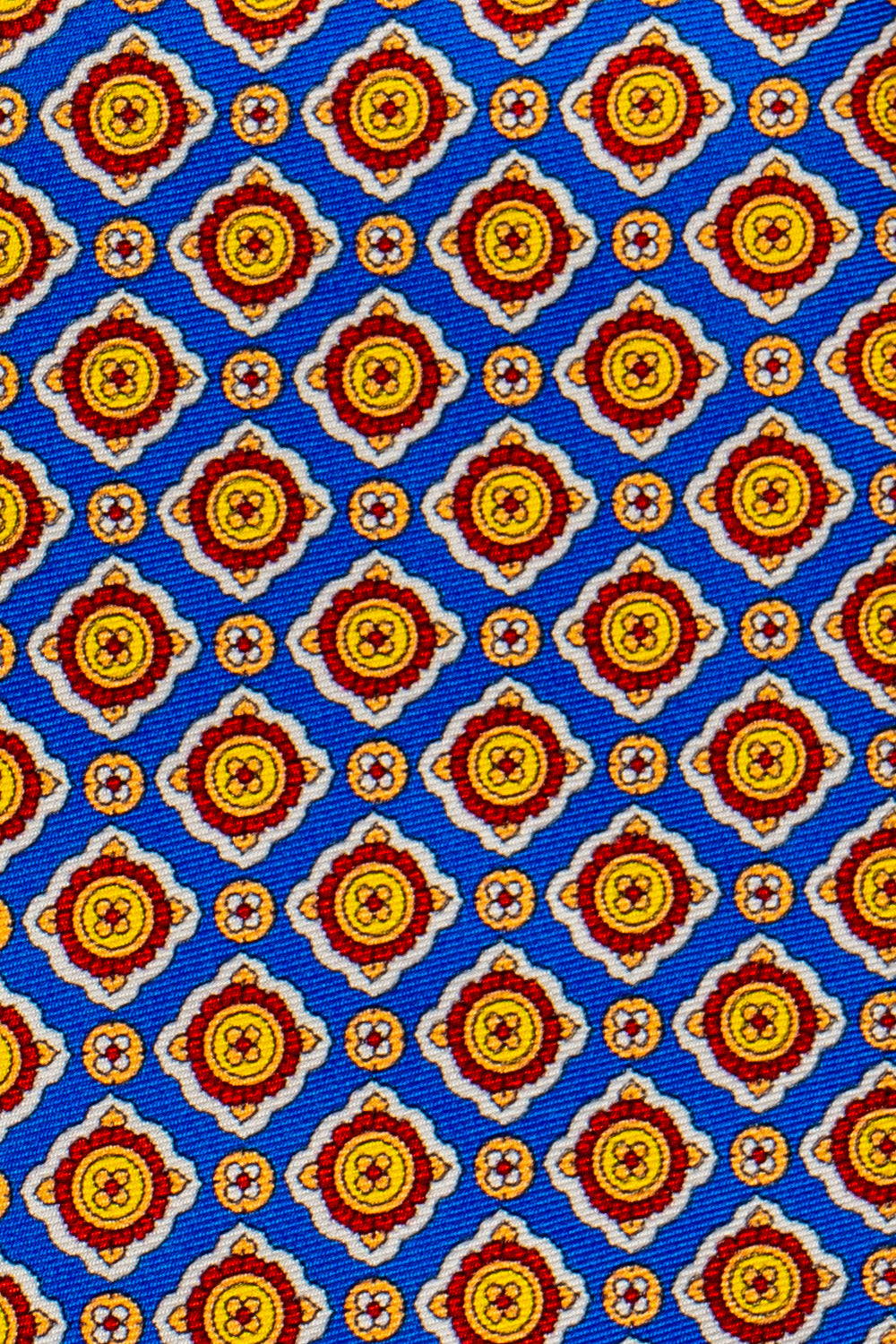 Yellow Geometric Pattern Silk Tie with modern design, perfect for weddings, work, and smart occasions.