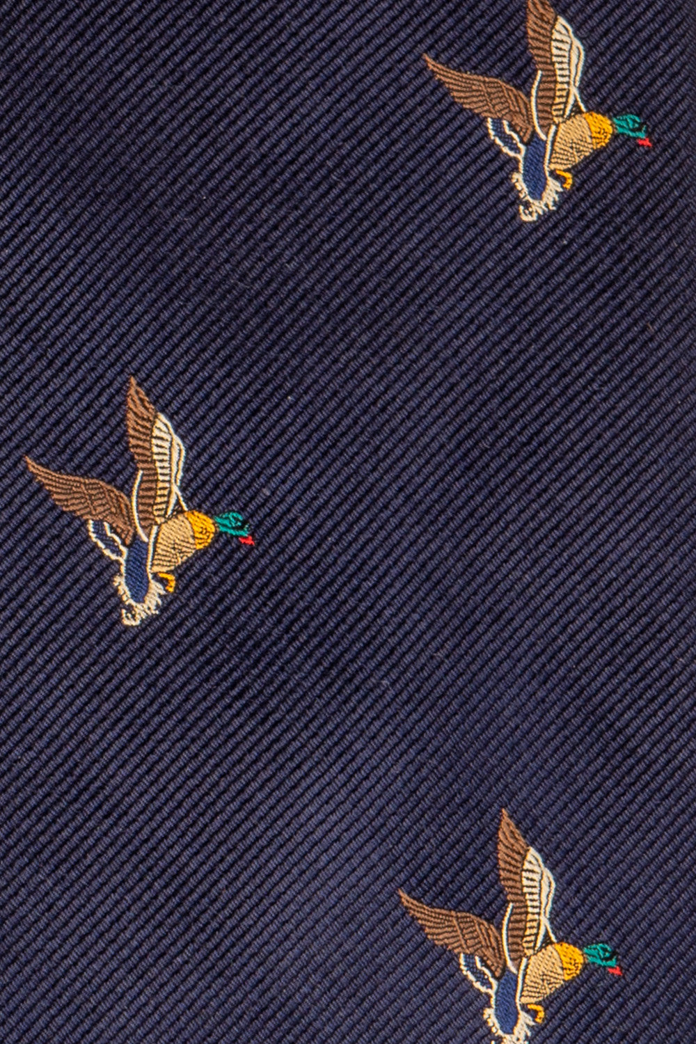 Mallard Navy Silk Tie with luxurious design and pocket square, perfect for weddings and formal occasions.