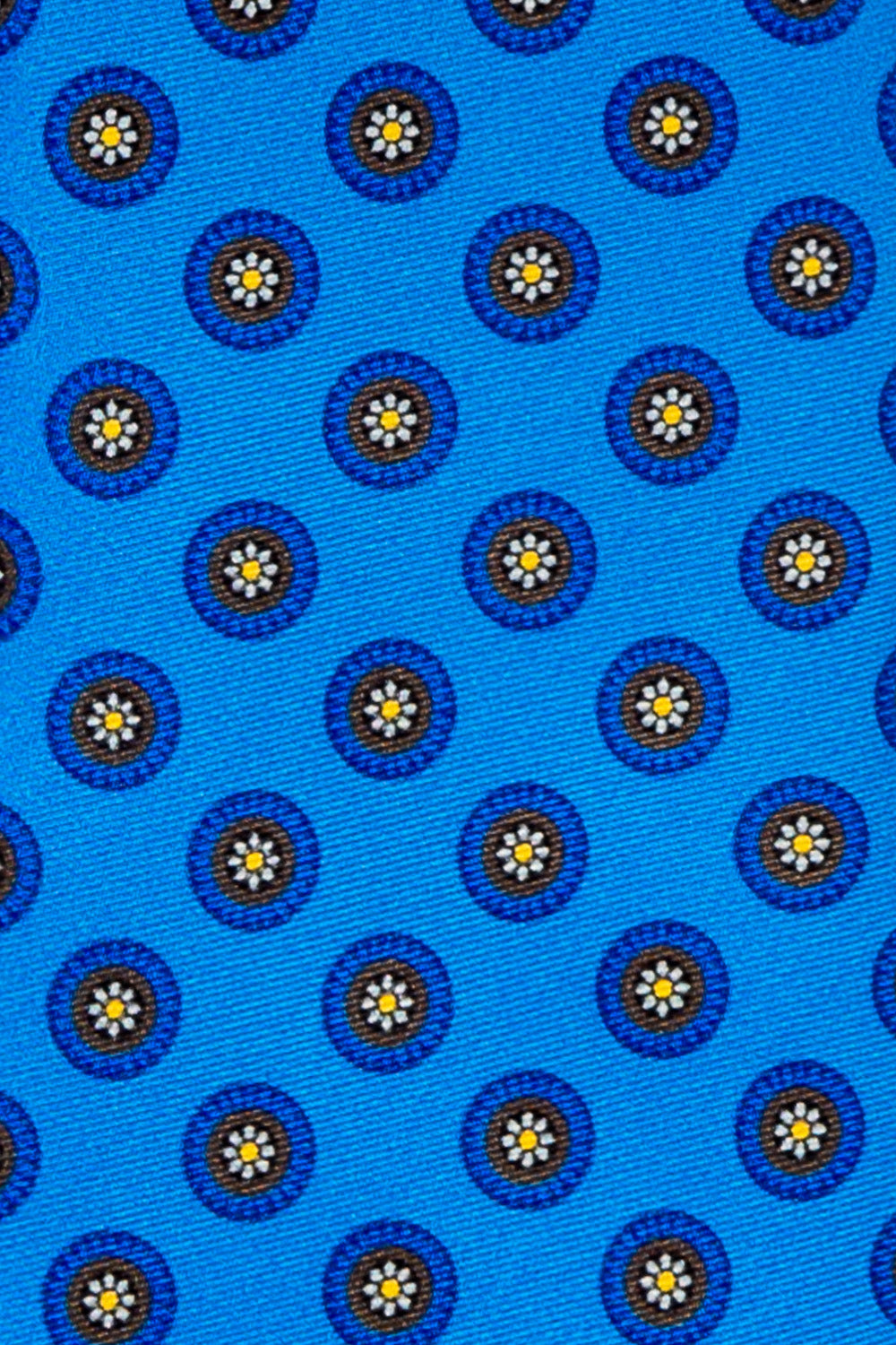 Blue Geometric Pattern Silk Tie with striking design, ideal for weddings, formal events, and smart attire.