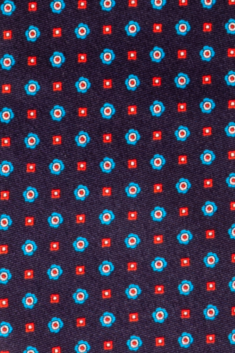 Dark Navy Geometric Pattern Silk Tie with sophisticated design, perfect for weddings and smart occasions.