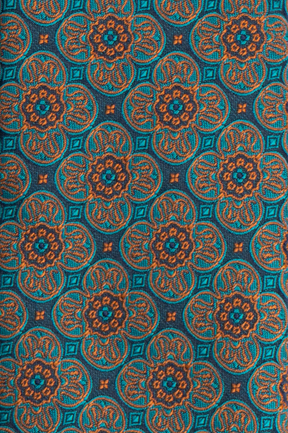 Elliot Turquoise tie with floral pattern, ideal for weddings, parties, and formal occasions.