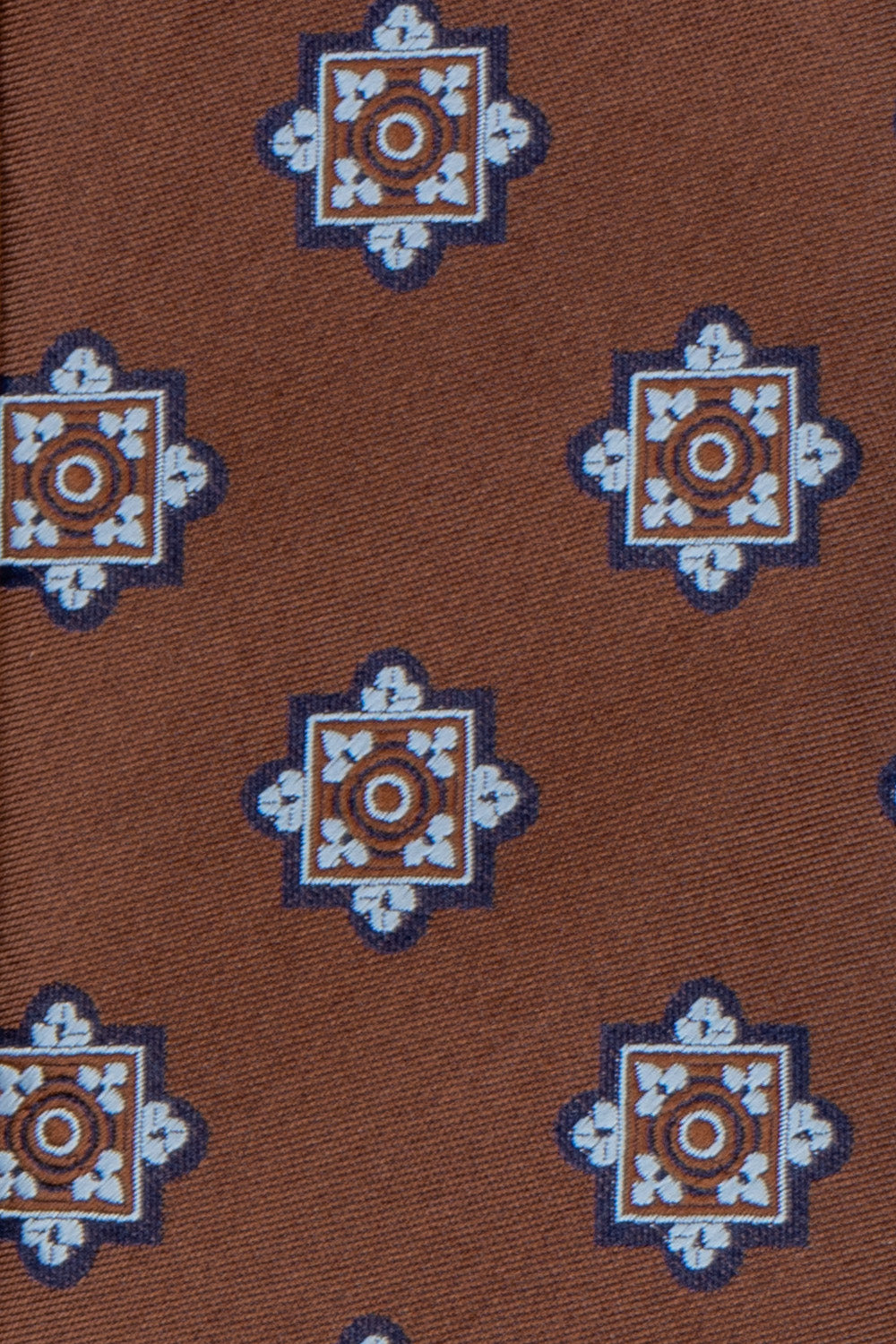 Felix Brown/Blue tie with geometric pattern, ideal for weddings, formal parties, and special occasions.