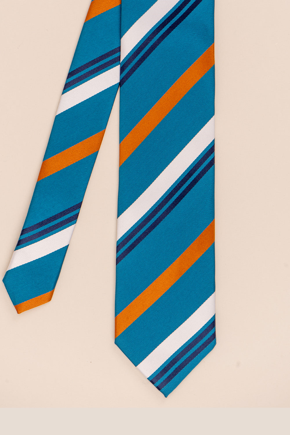 Evan Teal tie with vintage stripe design, perfect for weddings, parties, and formal occasions.