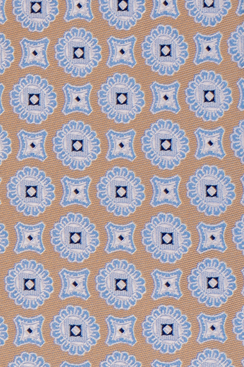 Dylan Blue/Brown tie with geometric pattern, ideal for formal events and everyday wear.