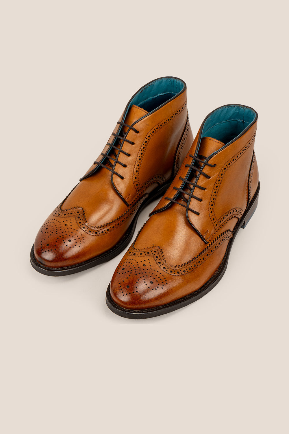 Watson tan leather chukka boots for men with clean stitching and smooth finish, ideal for smart-casual and everyday looks.
