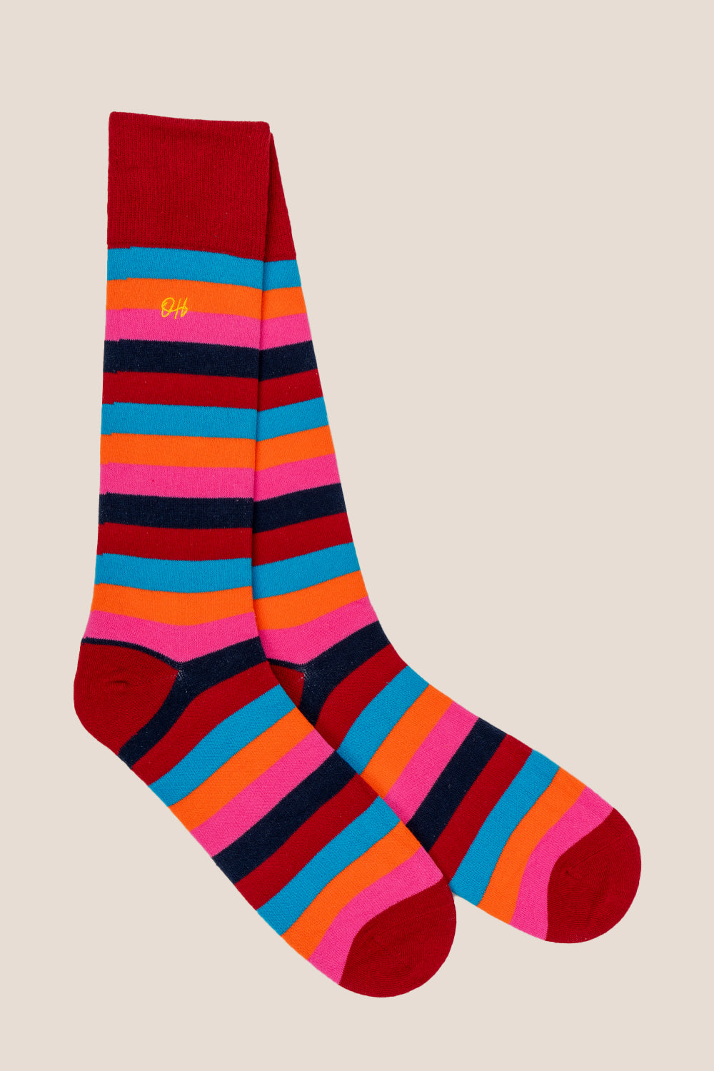 Oswin Hyde Contemporary six pairs of premium socks for men, featuring unique designs and timeless block colours.